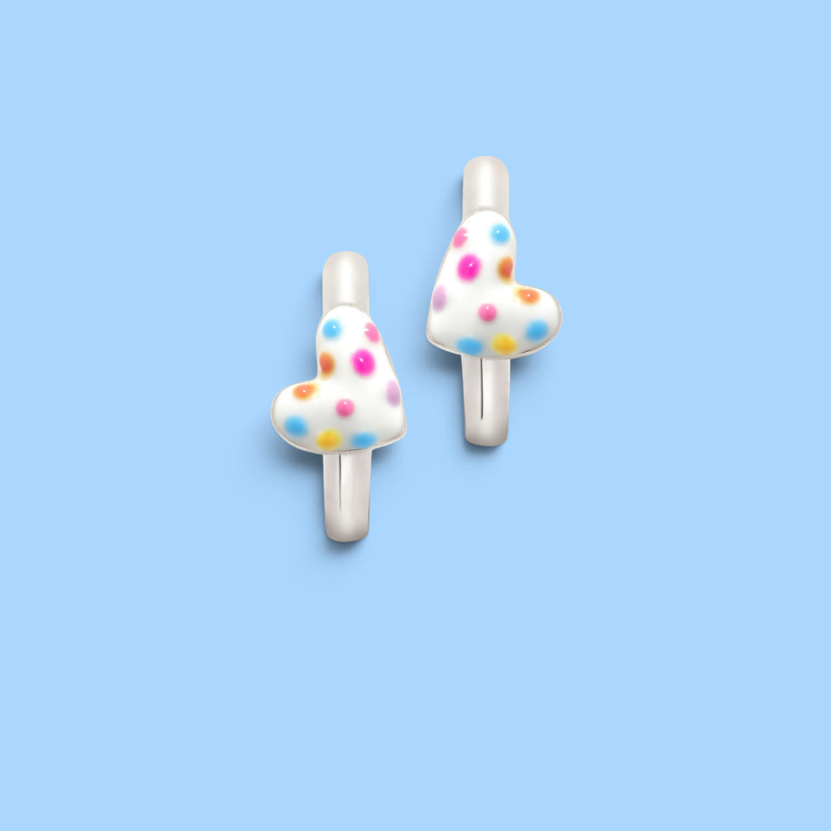 BOUCLES CRIOLLAS INLOVE CŒUR À POIS