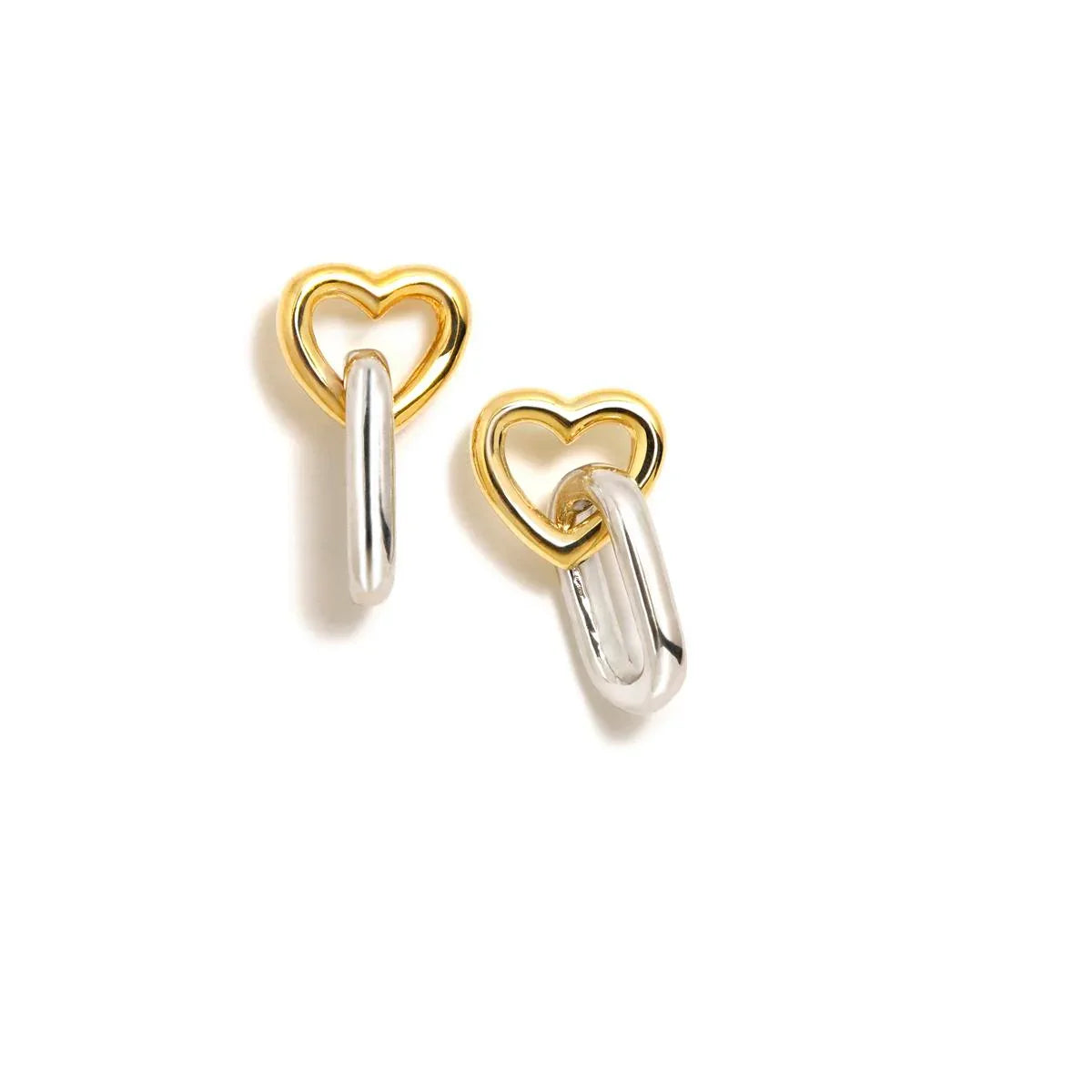 PENDIENTES PRESION CORAZÓN BICOLOR LINK - Agatha Ruiz de la Prada