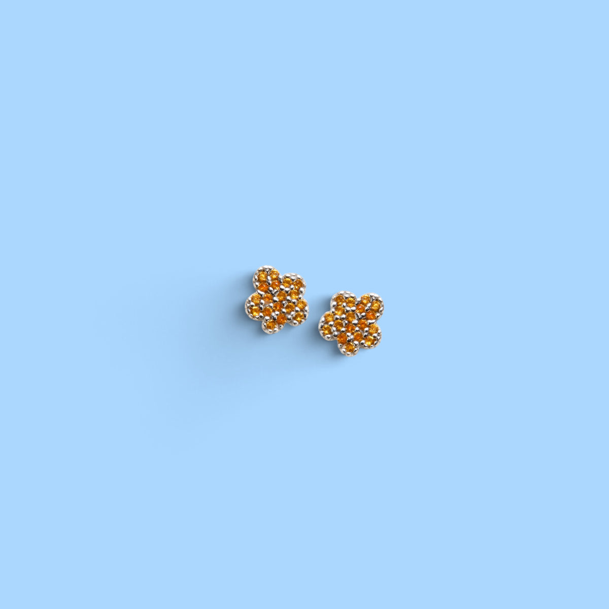 PENDIENTES FLOR STARLIGHT CITRINE