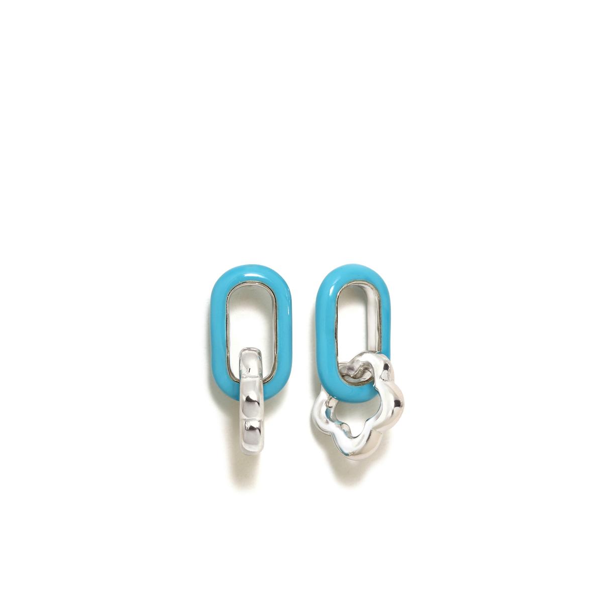 BOUCLES D'OREILLES PRESSION FLEUR LINK EAU