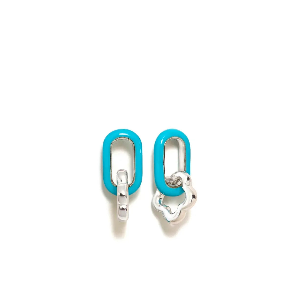 PENDIENTES PRESION FLOR LINK AGUA - Agatha Ruiz de la Prada