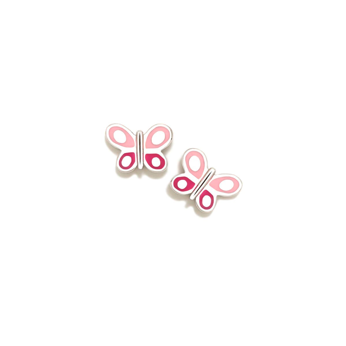 Boucles d'oreilles papillon divertissements rose fuchsia