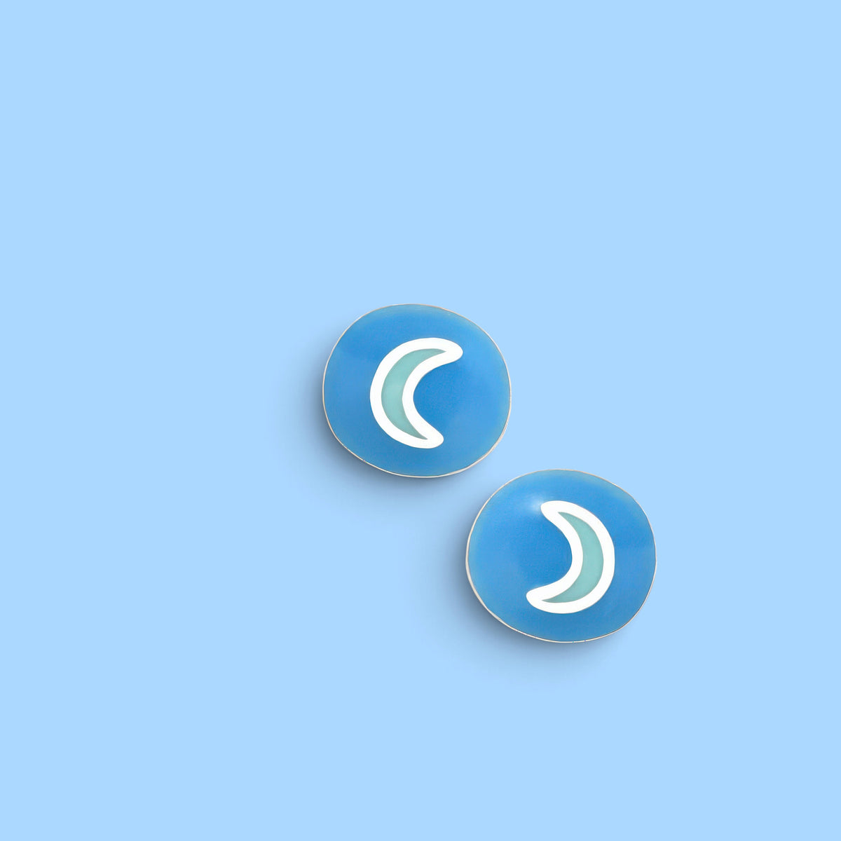 PENDENTIF BLEU FUN CIEL BLEU LUNE