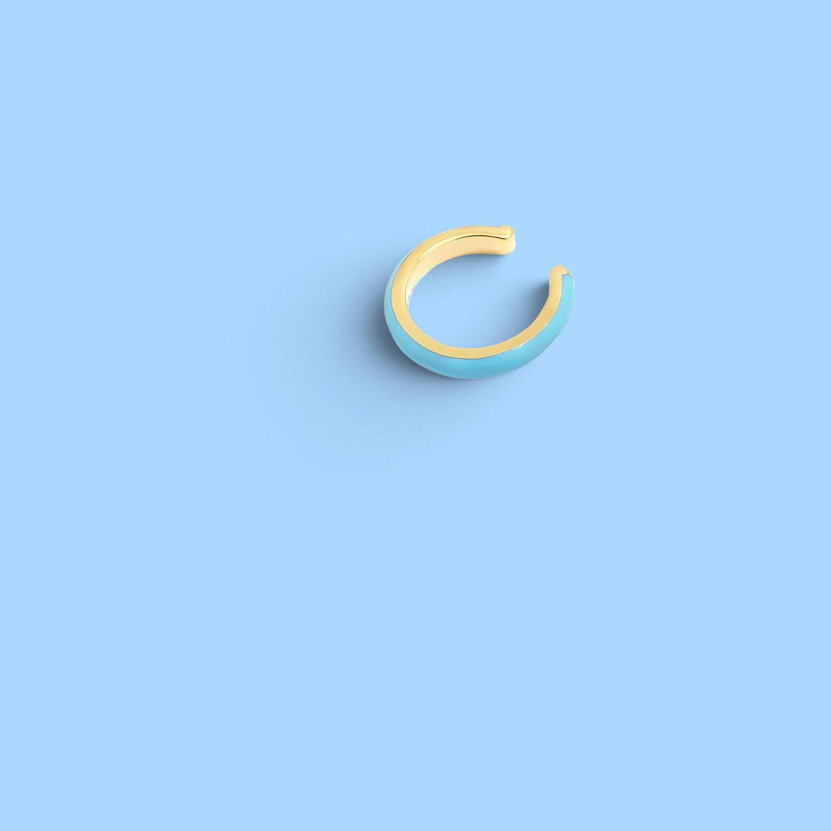 EARCUFF AZZURRO BAGNO ORO