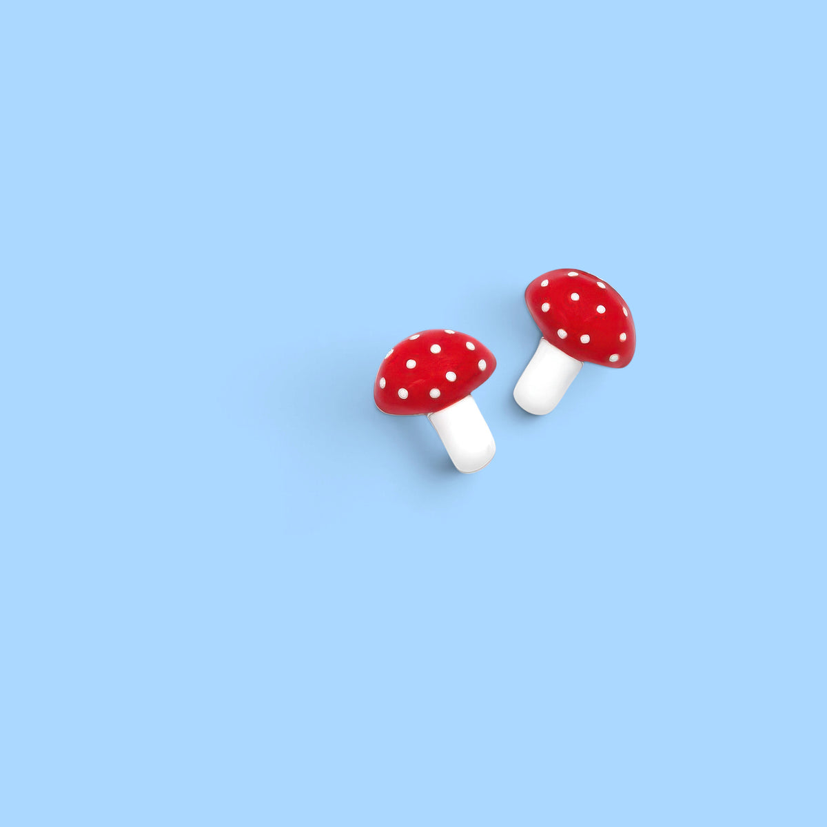 BOUCLES D'OREILLES À BRELOQUES EN FORME DE CHAMPIGNON