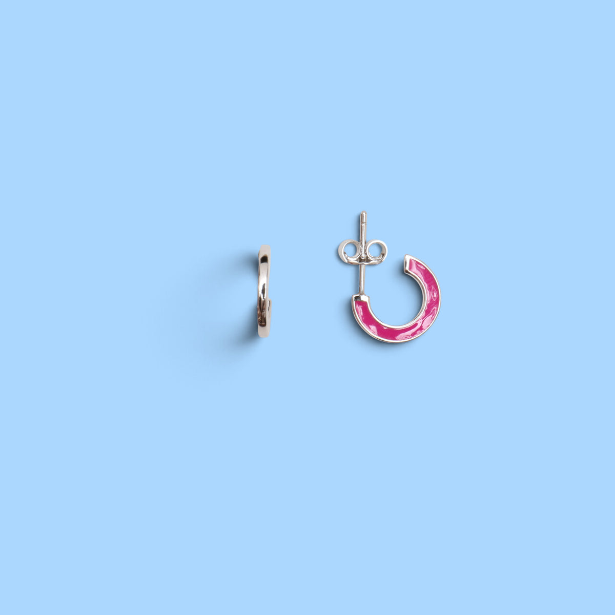 CRIOLLAS TEEN FUCSIA PLATA CON BAÑO DE RODIO