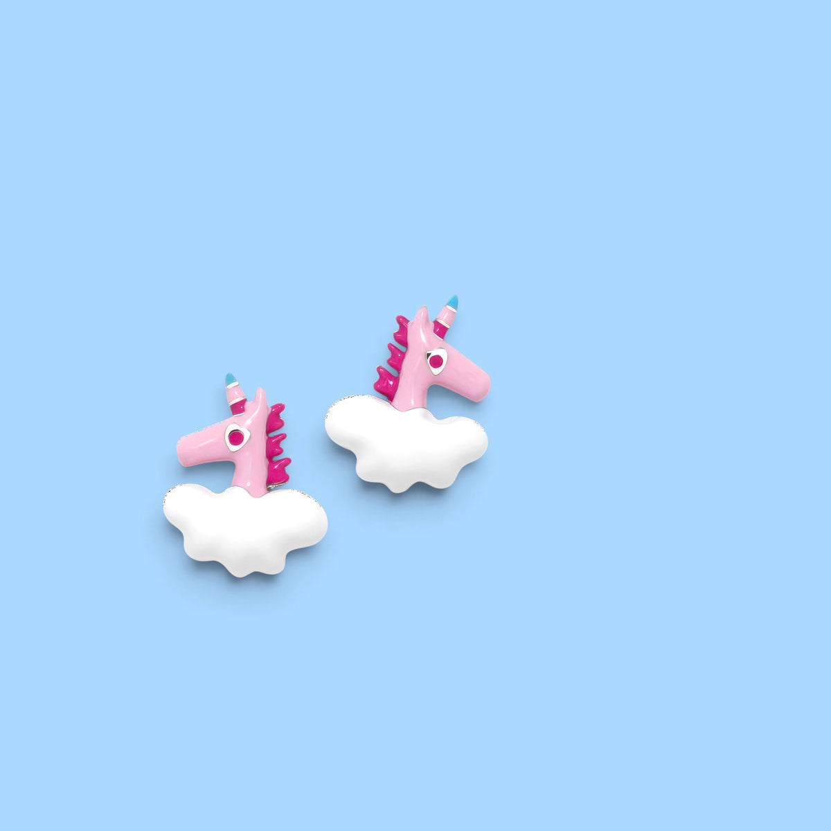 Orecchini Charm Unicorno Rosa