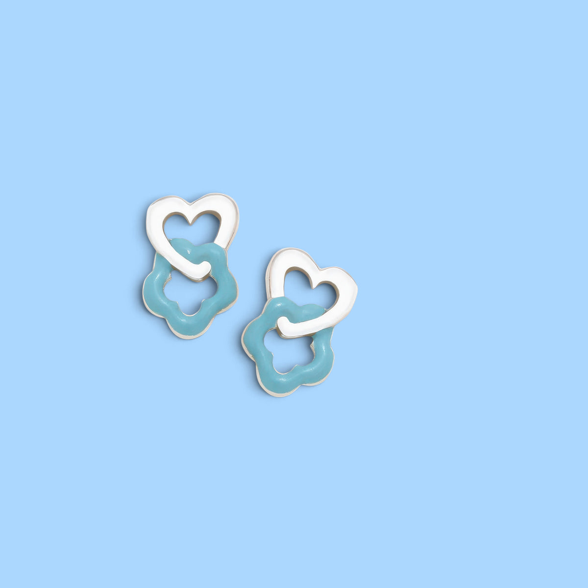 BOUCLES D'OREILLES PRESSION FILO FLEURS