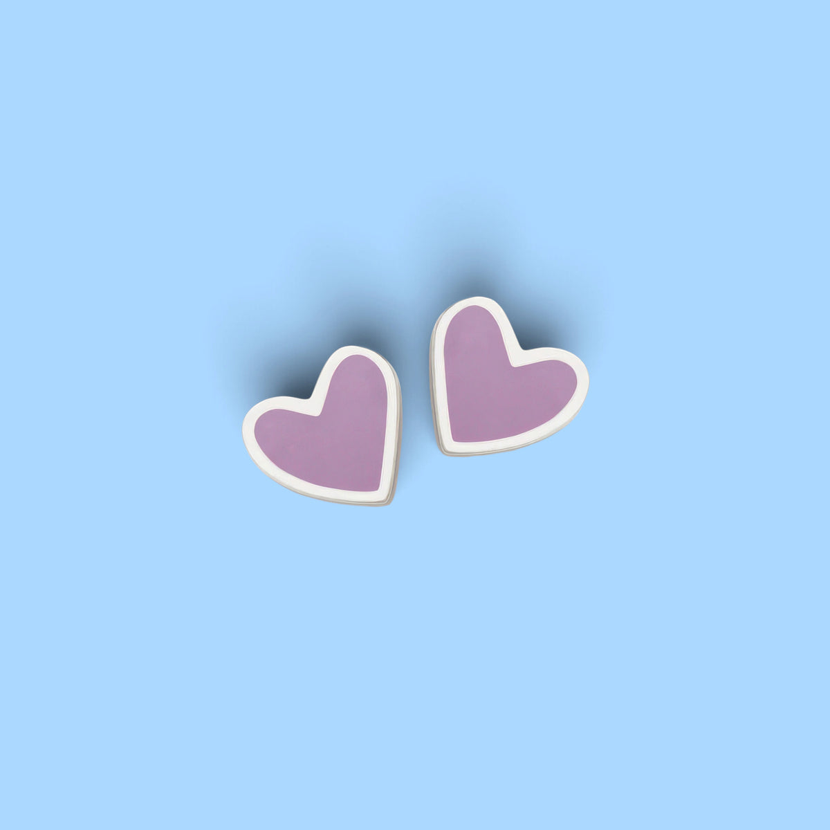 PENDIENTES MALVA CORAZON