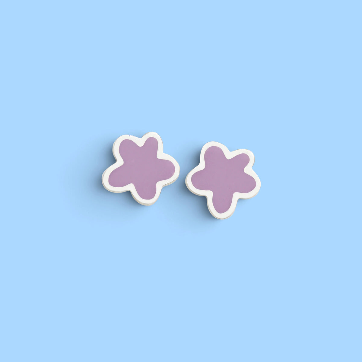 PENDIENTES MALVA FLOR