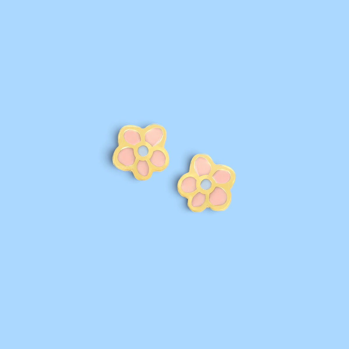 PINK FLOWER BATH GOLD PENDANT