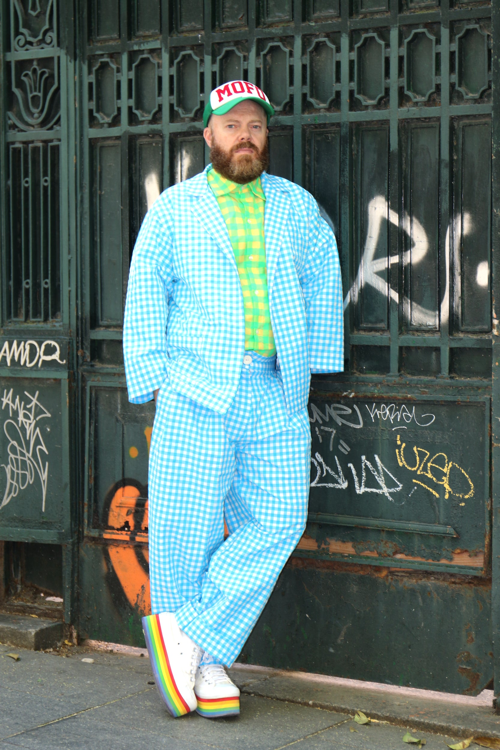 PANTALON VICHY AZUL HOMBRE