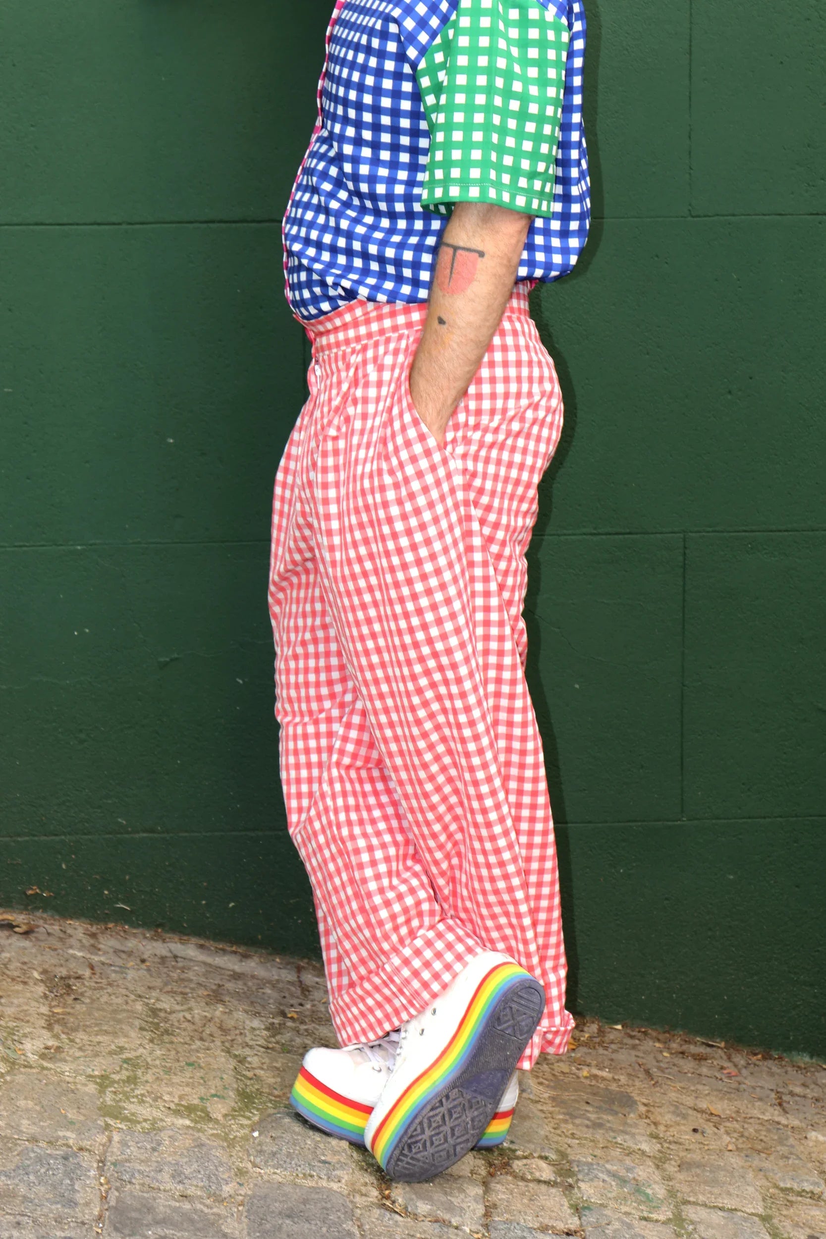 PANTALON VICHY ROJO HOMBRE - Agatha Ruiz de la Prada