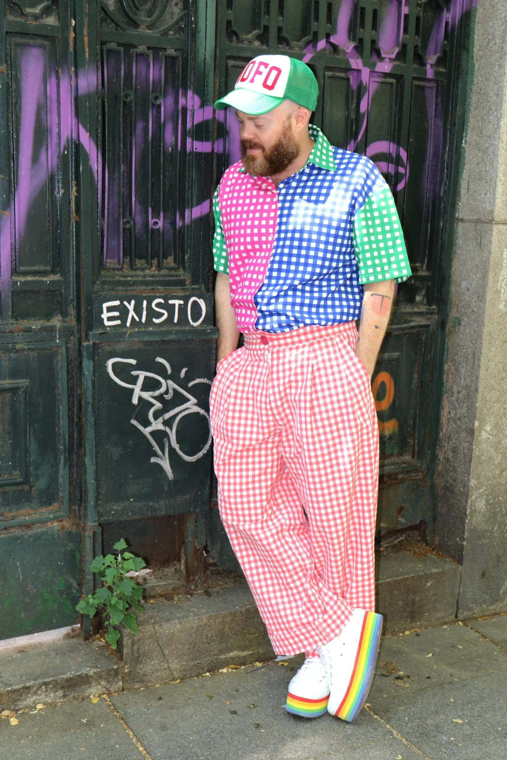 PANTALON VICHY ROJO HOMBRE - Agatha Ruiz de la Prada