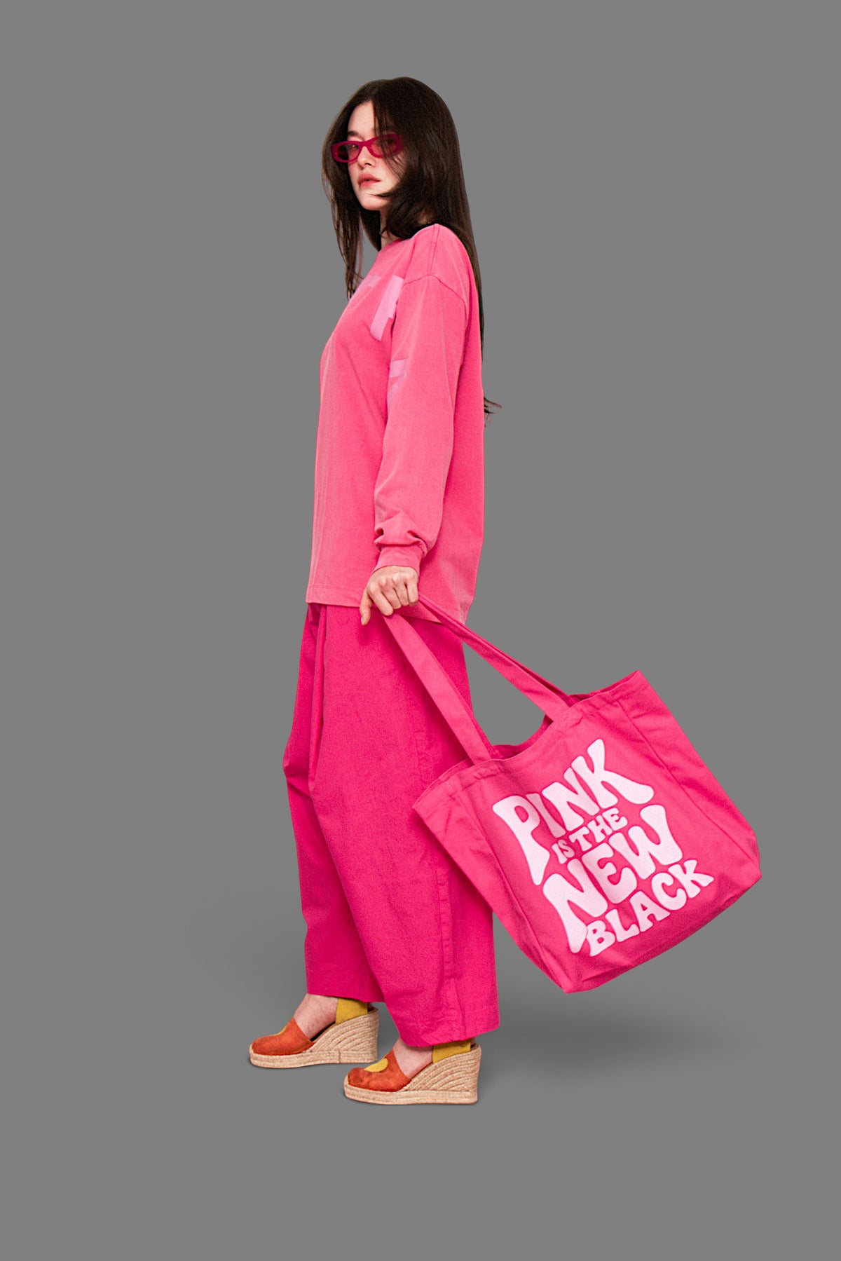 AGATHA X COLORS long-sleeve T-shirt - Fuchsia