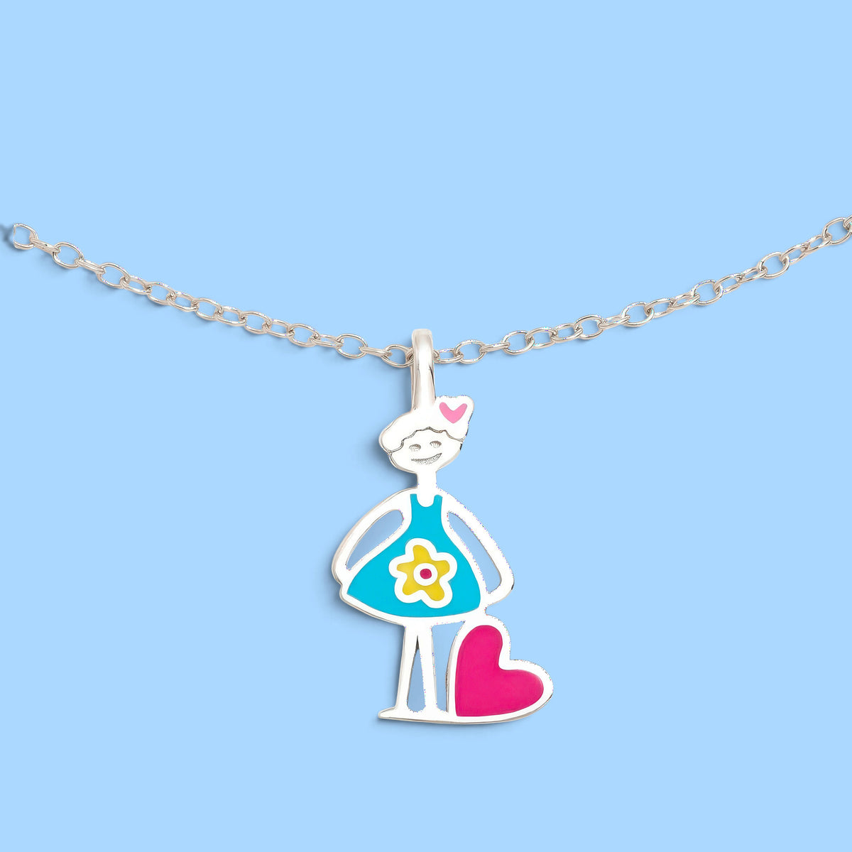 PENDENTIF AGATHITA TENUE BLEUE