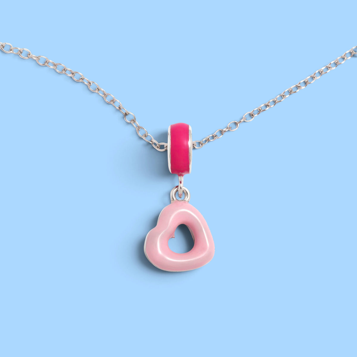 COLGANTE DONUT CORAZON ROSA
