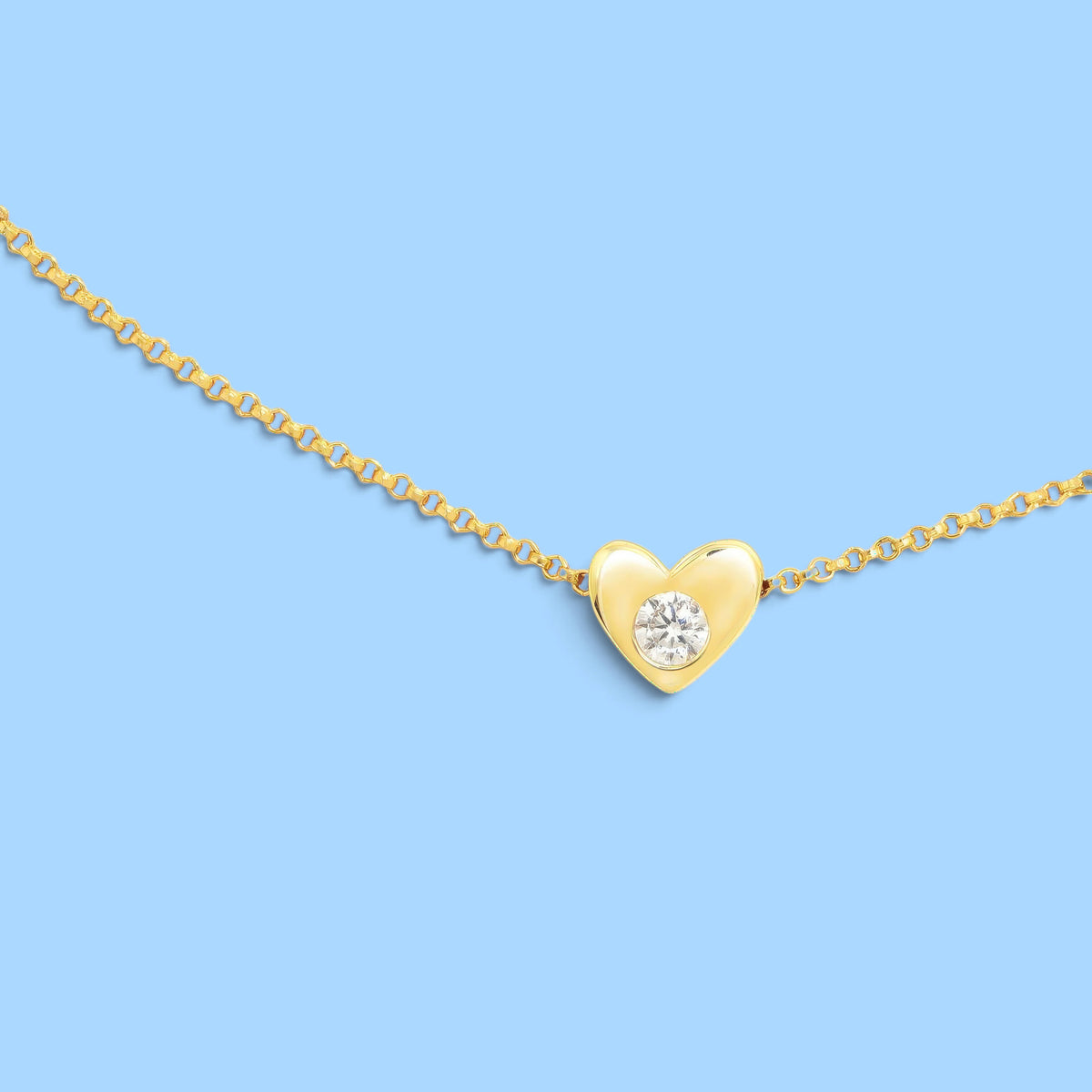 PENDENTIF CŒUR GAGA ARGENT AVEC REVÊTEMENT D'OR