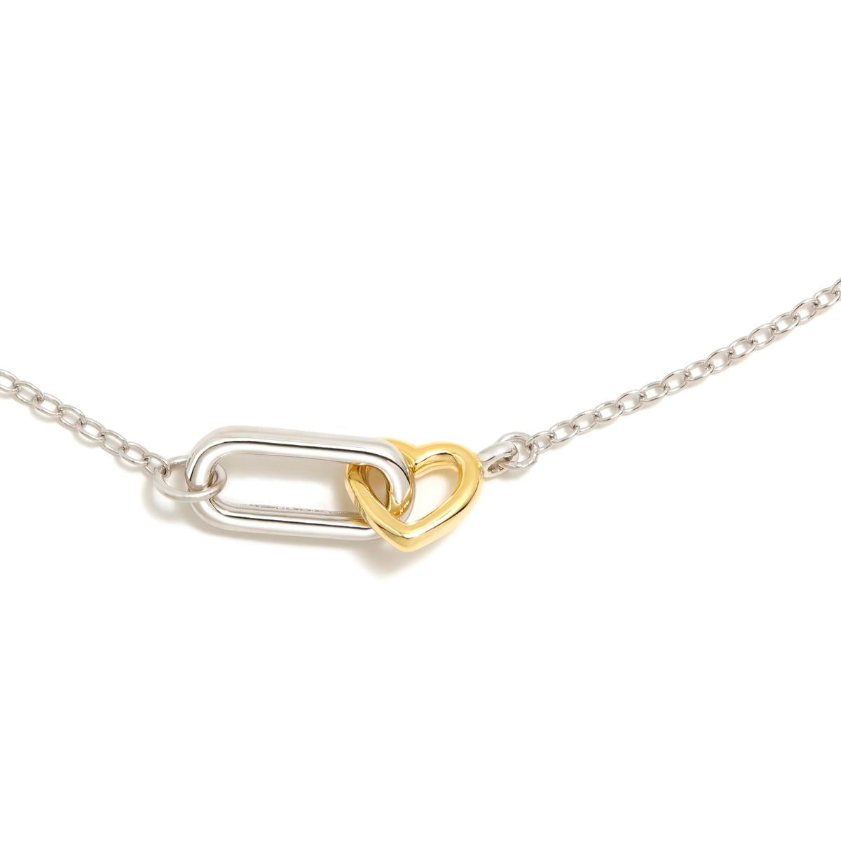BICOLOR HEART LINK PENDANT
