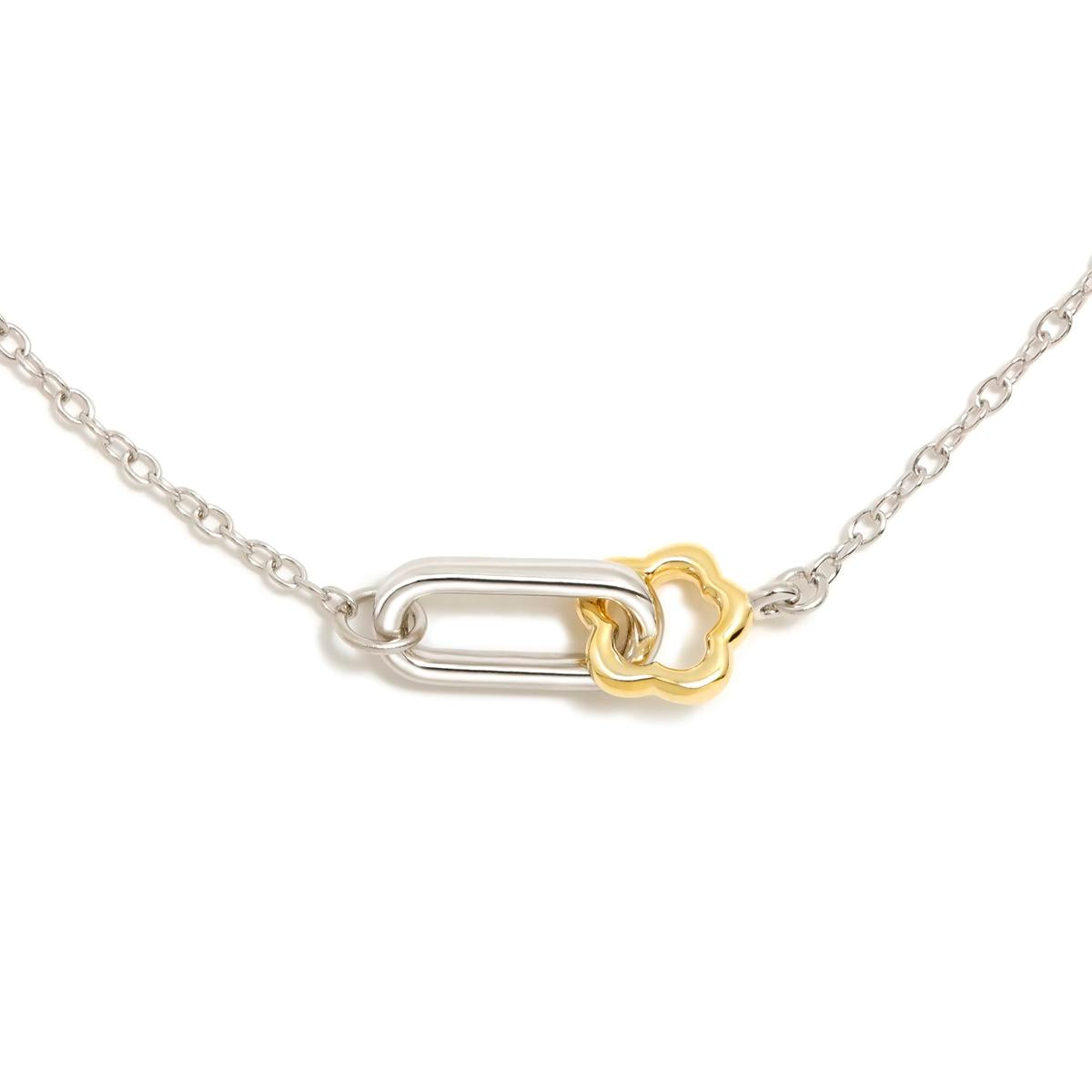 BICOLOR FLOWER LINK PENDANT