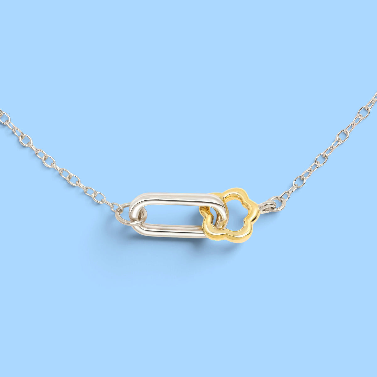 PENDENTIF FLEUR BICOLOR LIEN