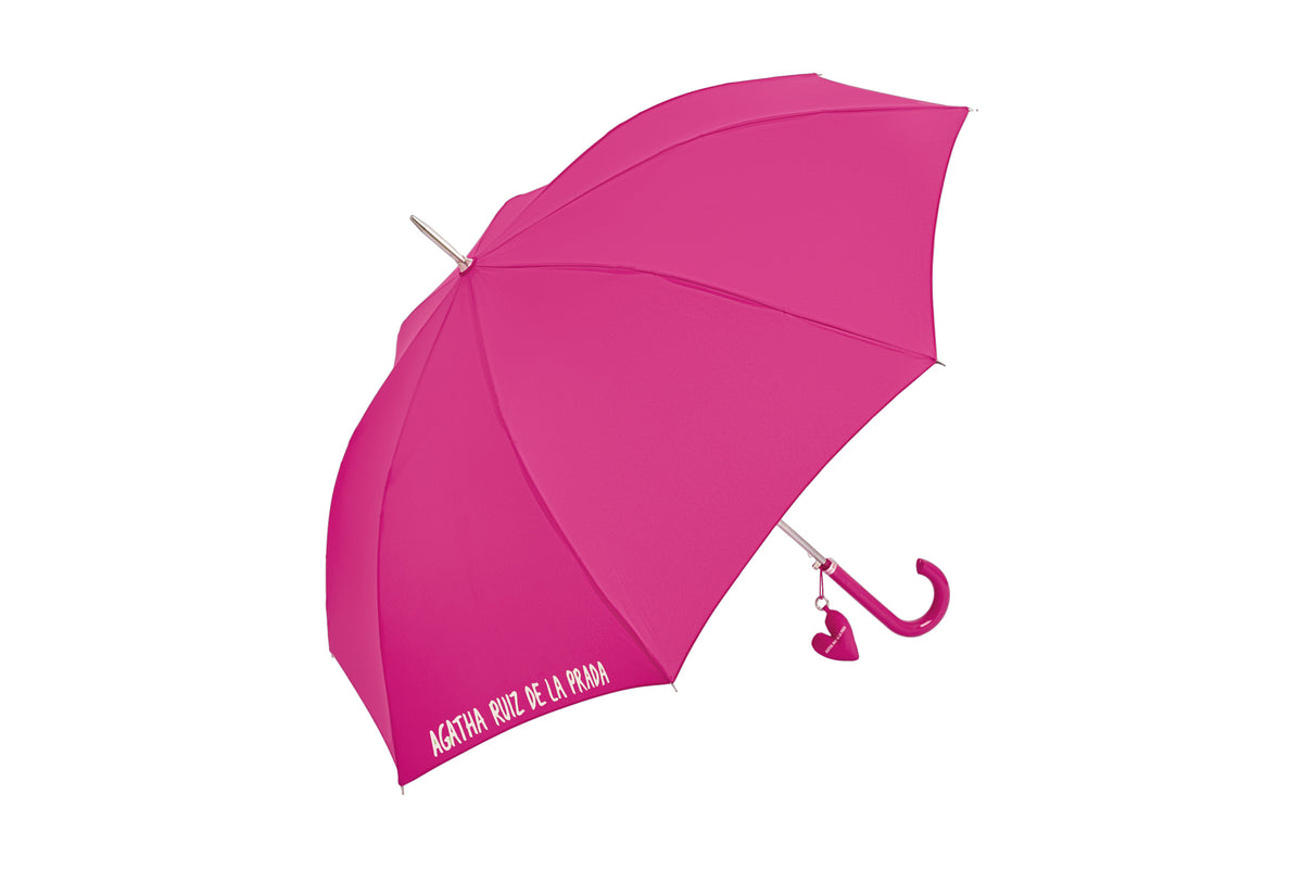 PARAGUAS ADULTO FUCSIA LETRAS