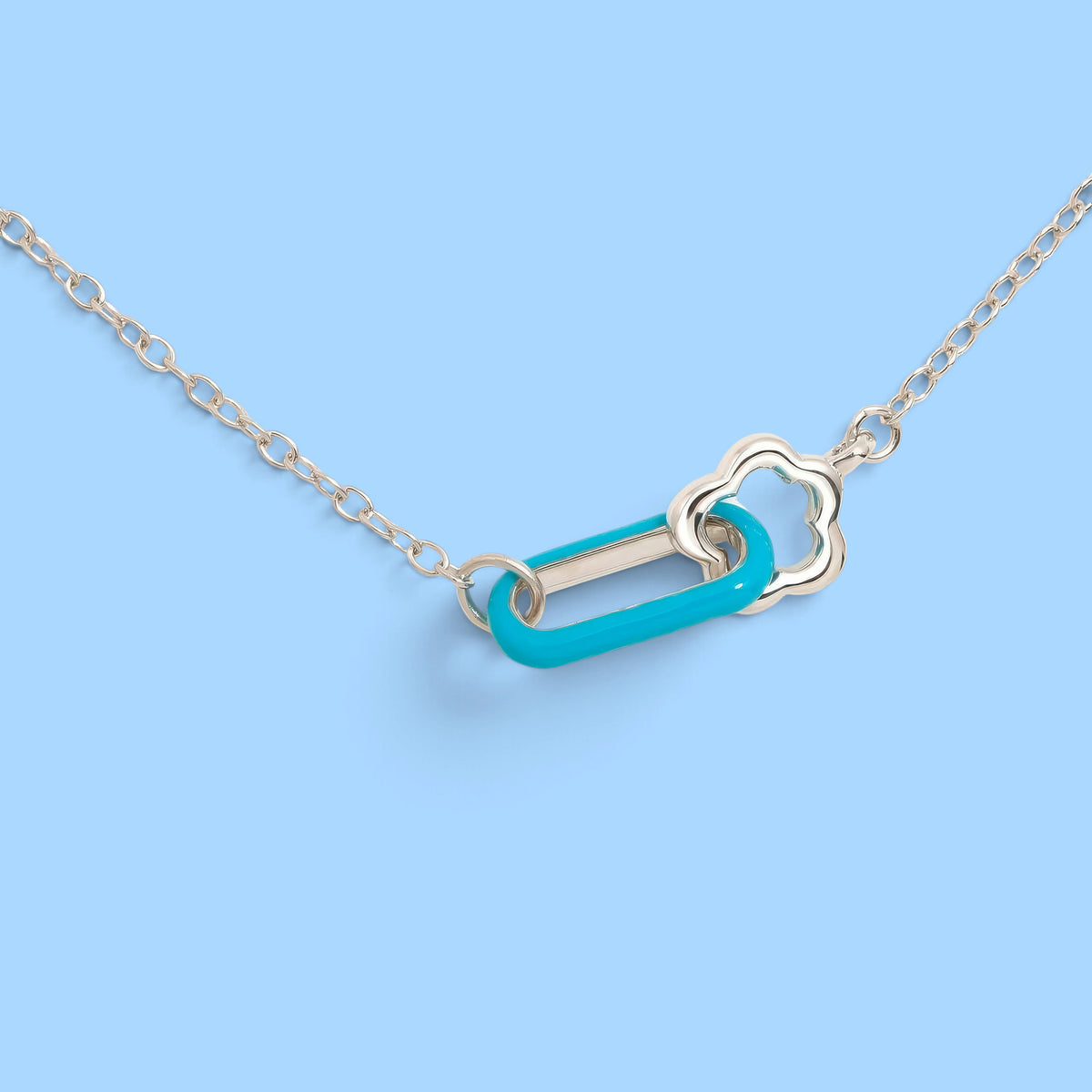 PENDENTIF FLEUR CHAÎNE EAU