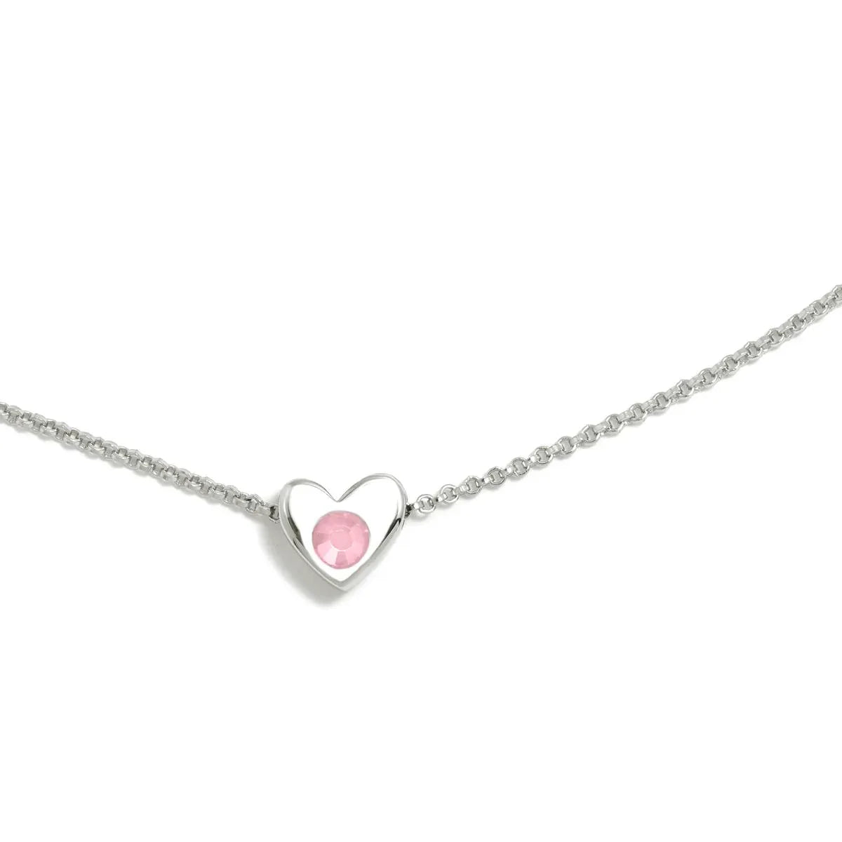 COLGANTE CORAZÓN GAGA PLATA CZ ROSA - Agatha Ruiz de la Prada