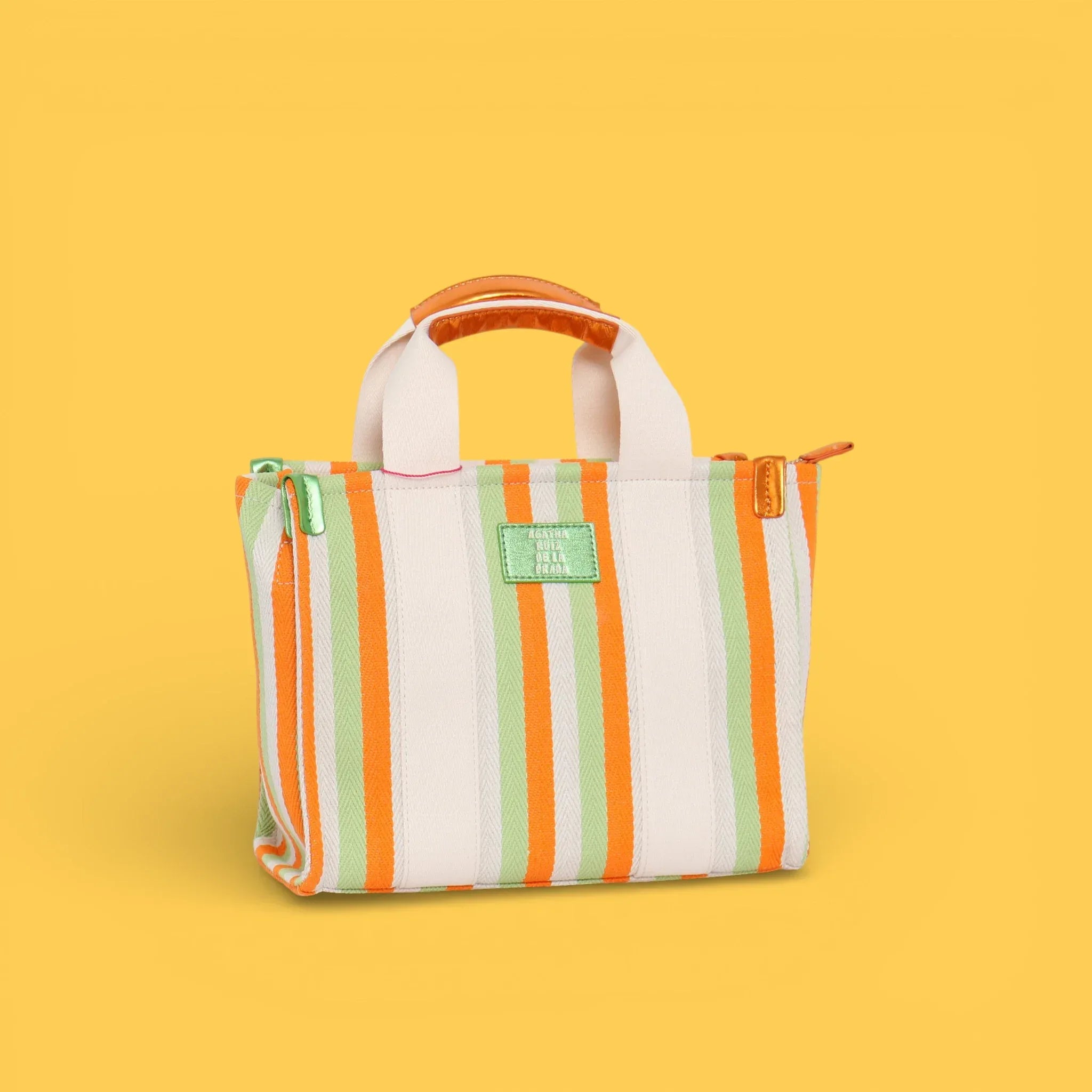 BOLSO LONA LINEAS NARANJA - Agatha Ruiz de la Prada
