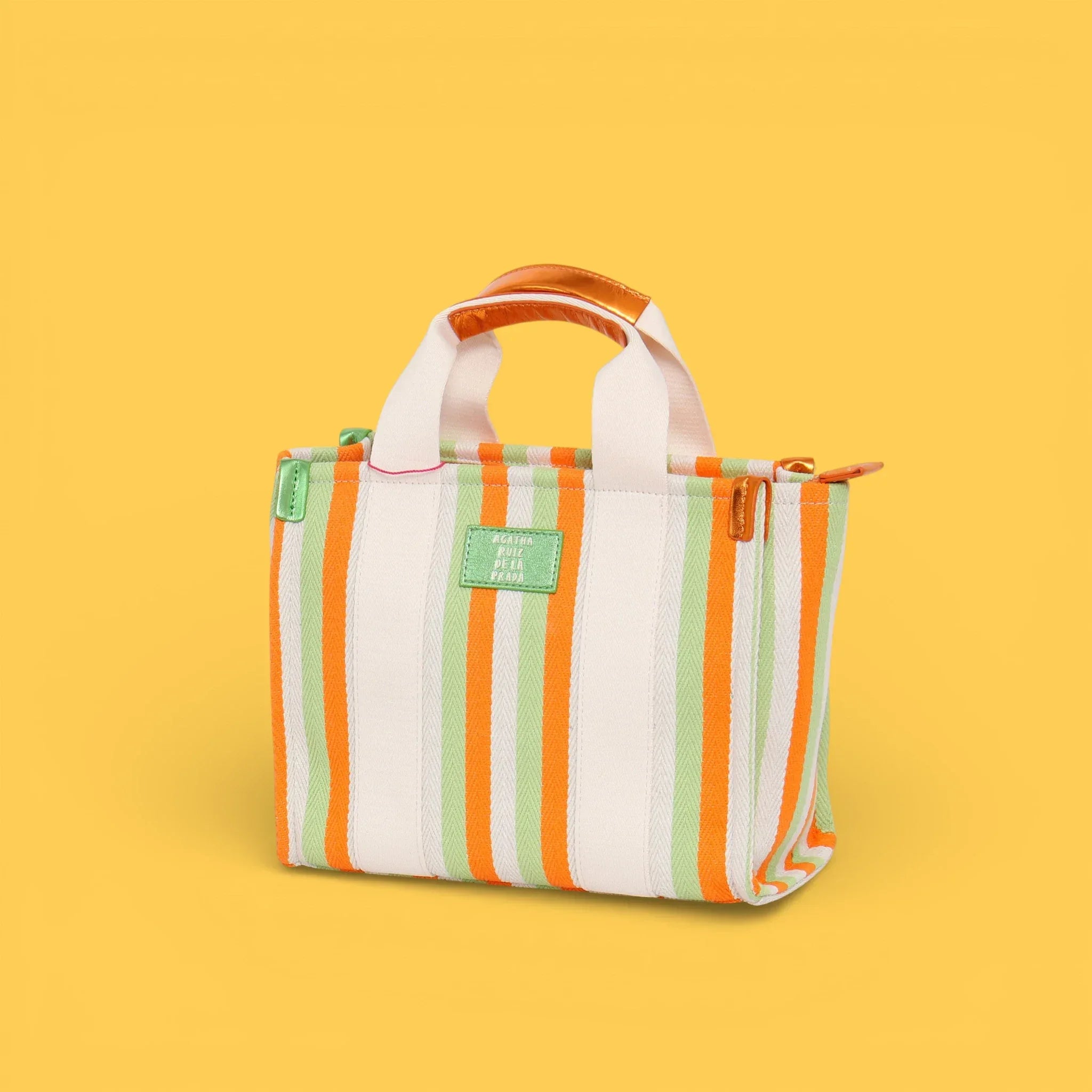 BOLSO LONA LINEAS NARANJA - Agatha Ruiz de la Prada