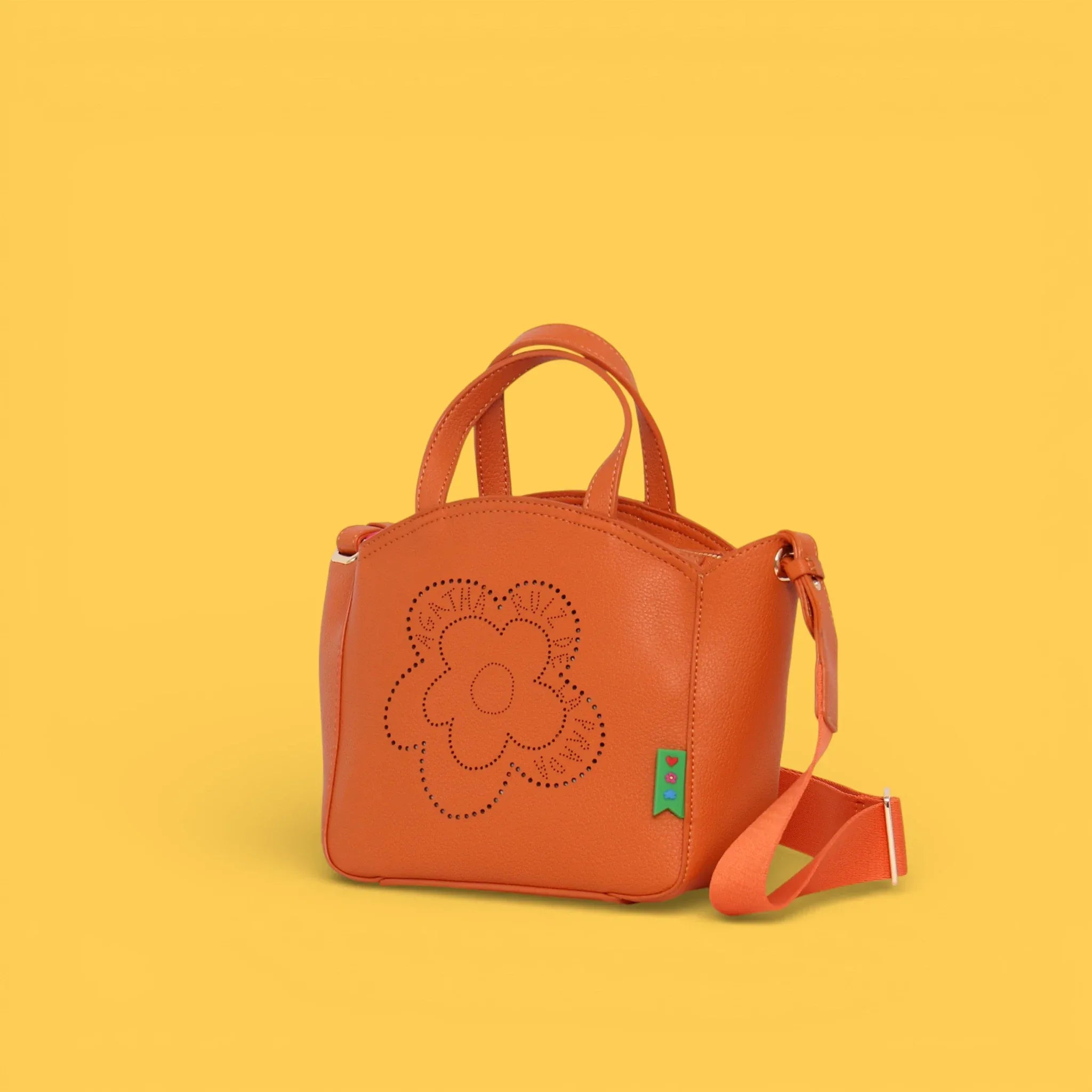MINI TOTE CALADO FLOR NARANJA - Agatha Ruiz de la Prada