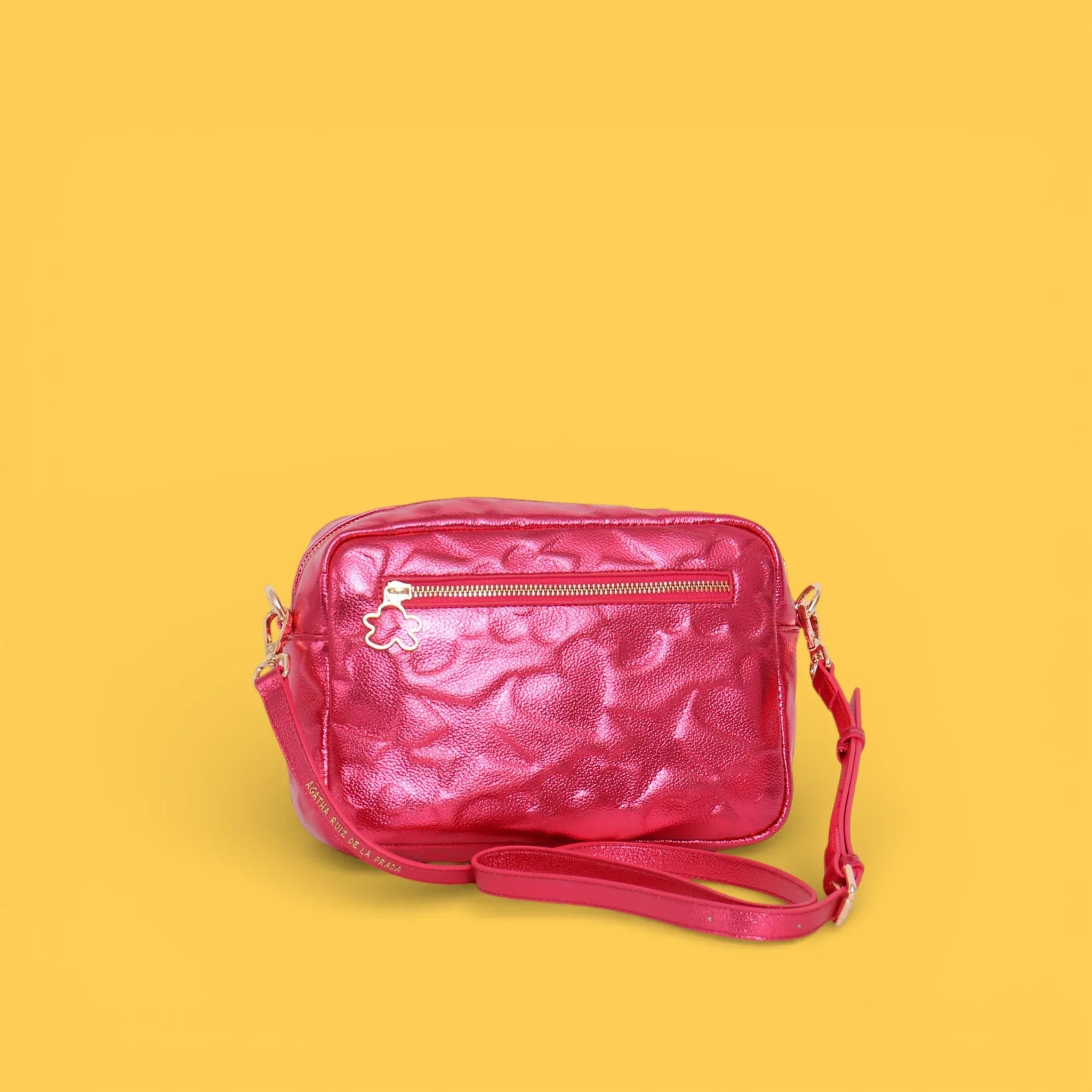 BANDOLERA GRABADO ICONOS FUCSIA - Agatha Ruiz de la Prada