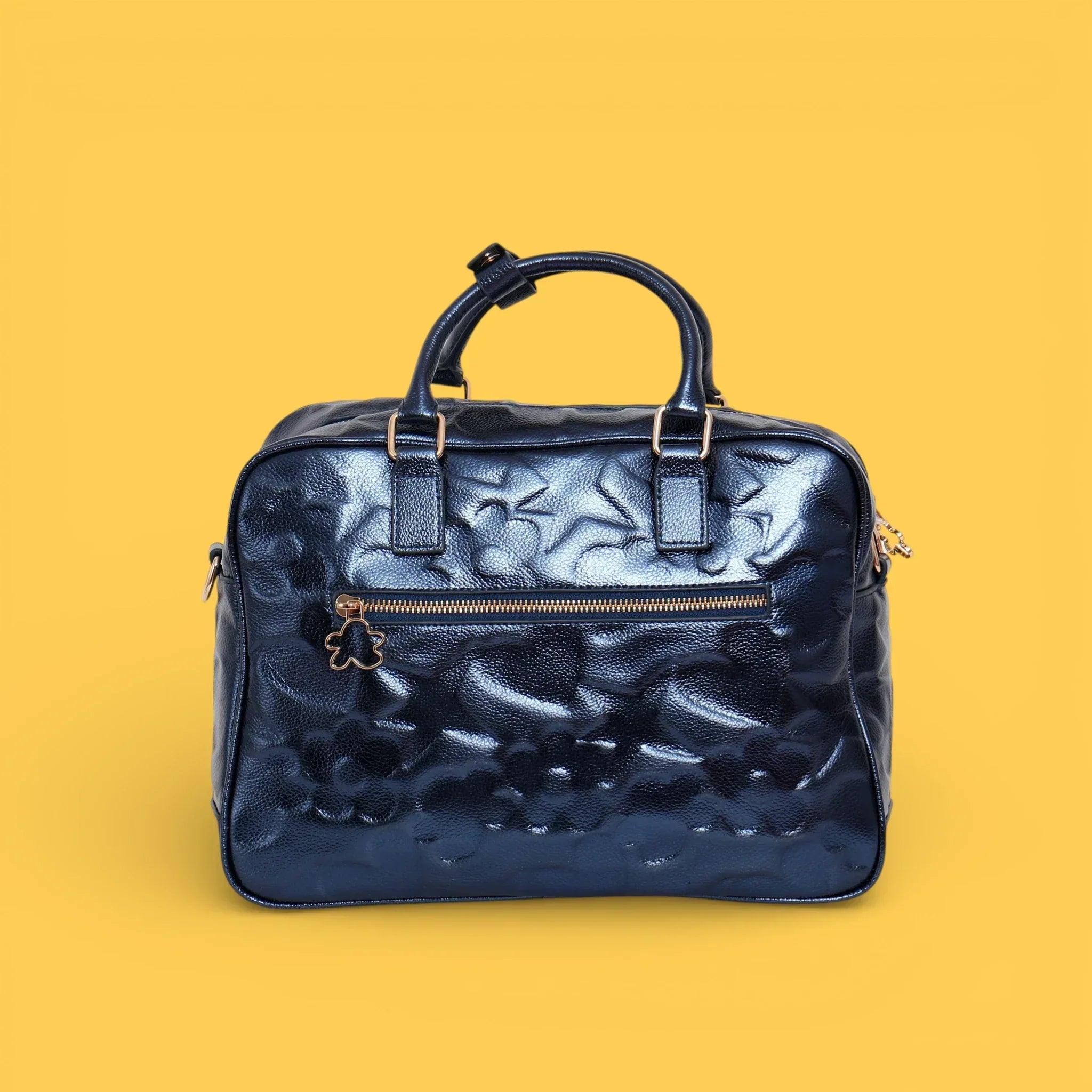 BOLSO GRABADO ICONOS AZUL - Agatha Ruiz de la Prada