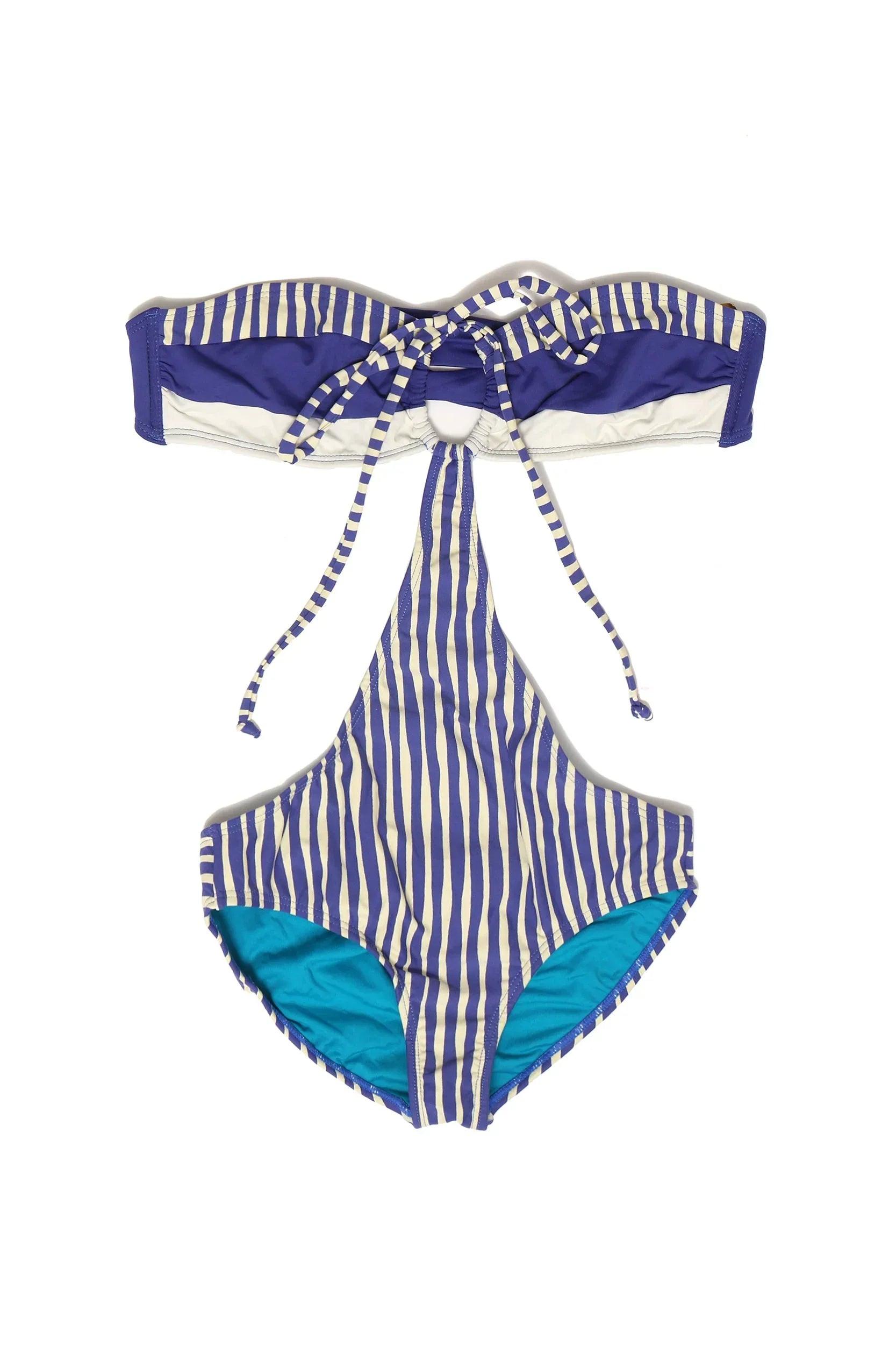TRIKINI MUJER AZUL RAYITAS - Agatha Ruiz de la Prada