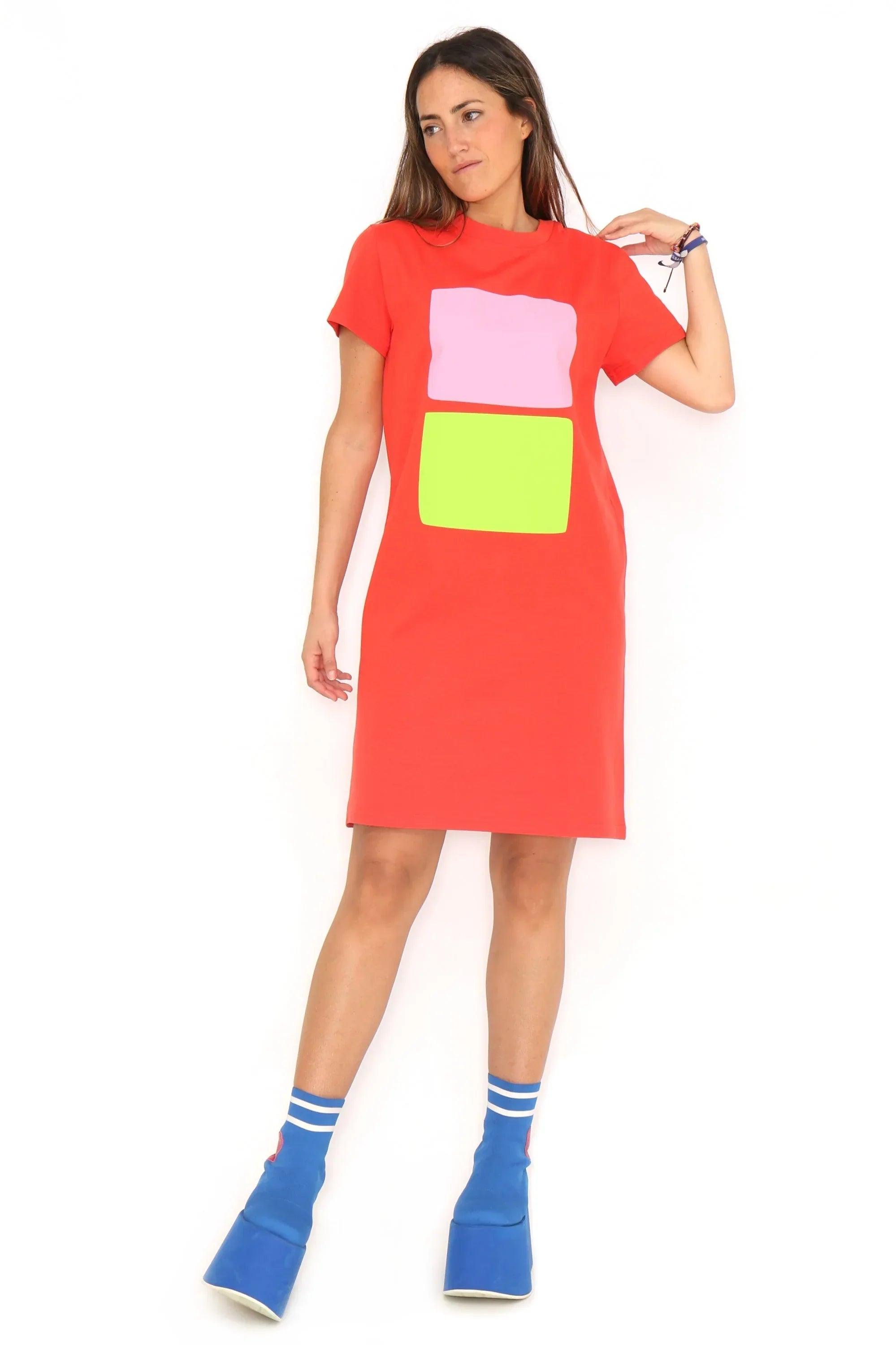 VESTIDO ROJO 2 CUADROS - Agatha Ruiz de la Prada
