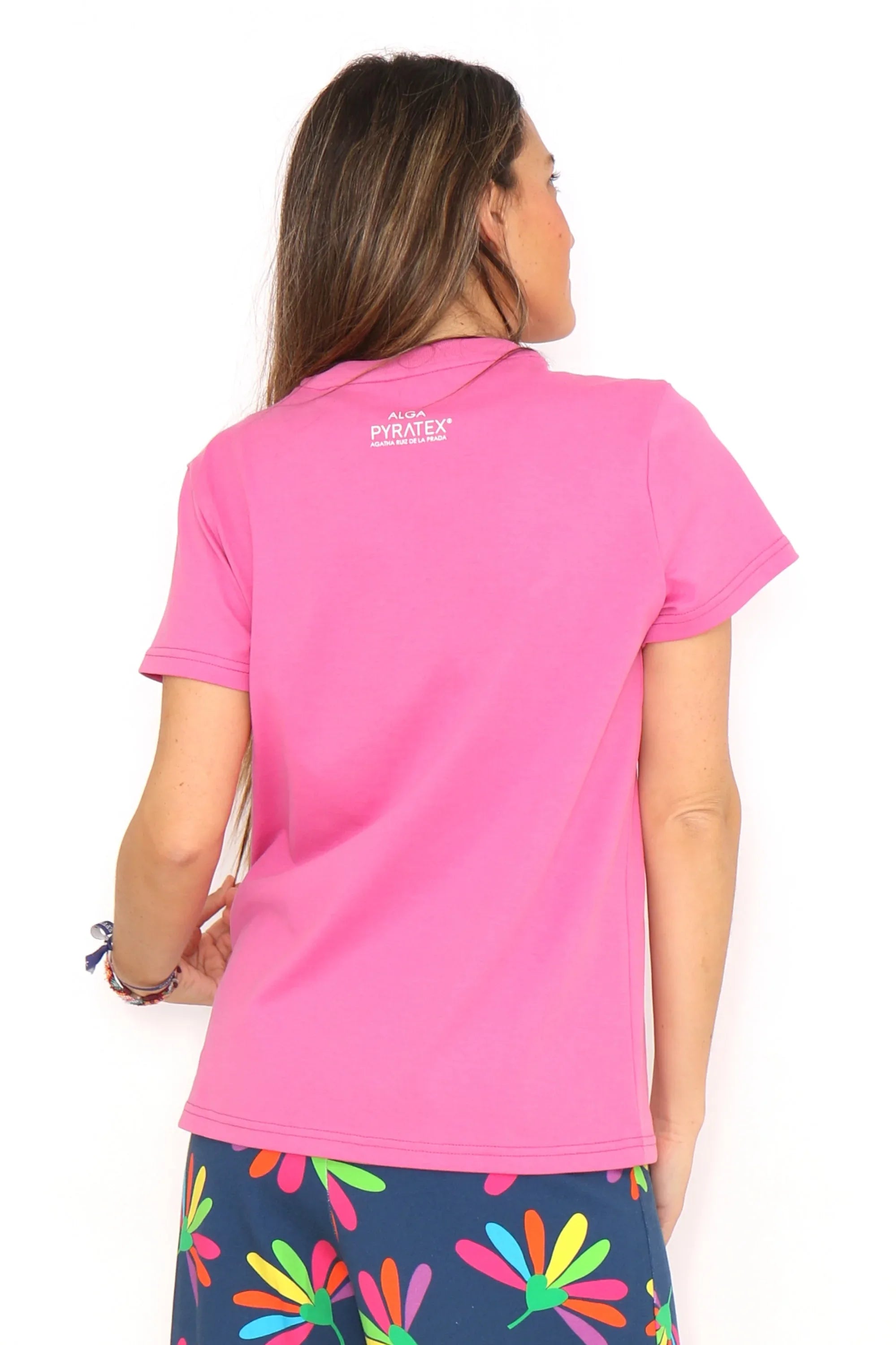 CAMISETA 2 CUADROS NARANJA Y AZUL - Agatha Ruiz de la Prada