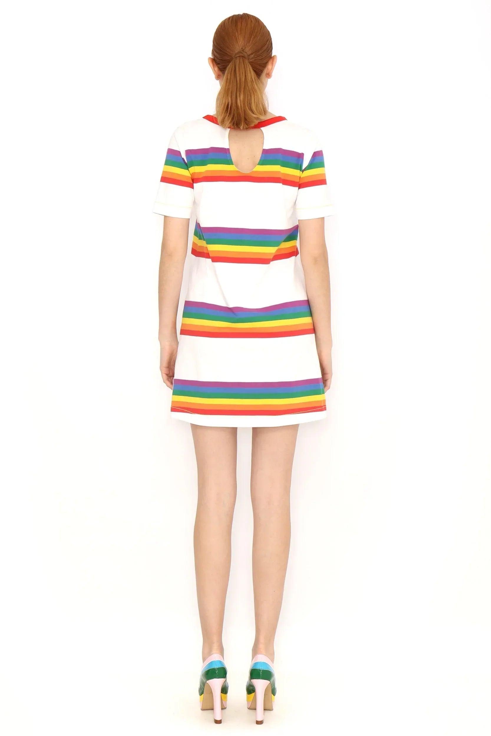 VESTIDO BLANCO RAYAS - Agatha Ruiz de la Prada
