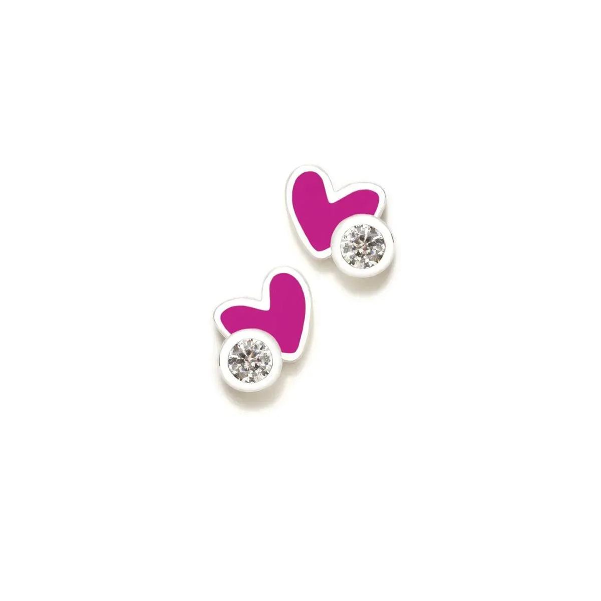 PENDIENTE CORAZON FUCSIA CIRCONITA - Agatha Ruiz de la Prada