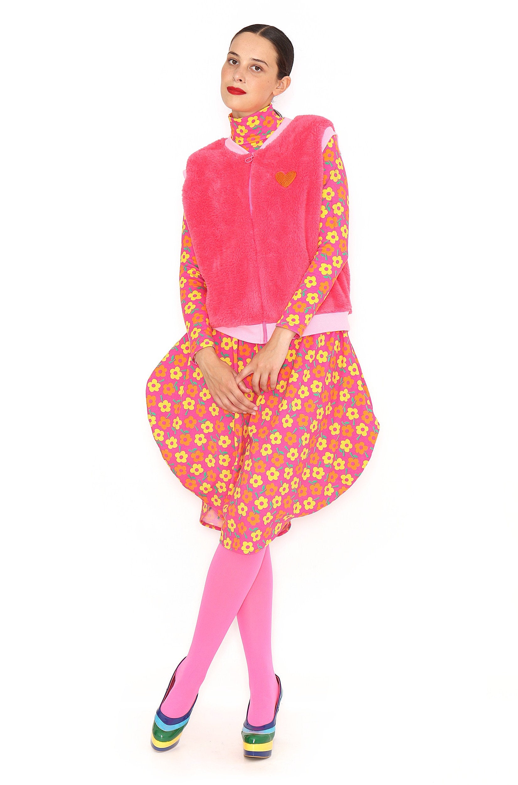 CHALECO PELUCHE FUCSIA