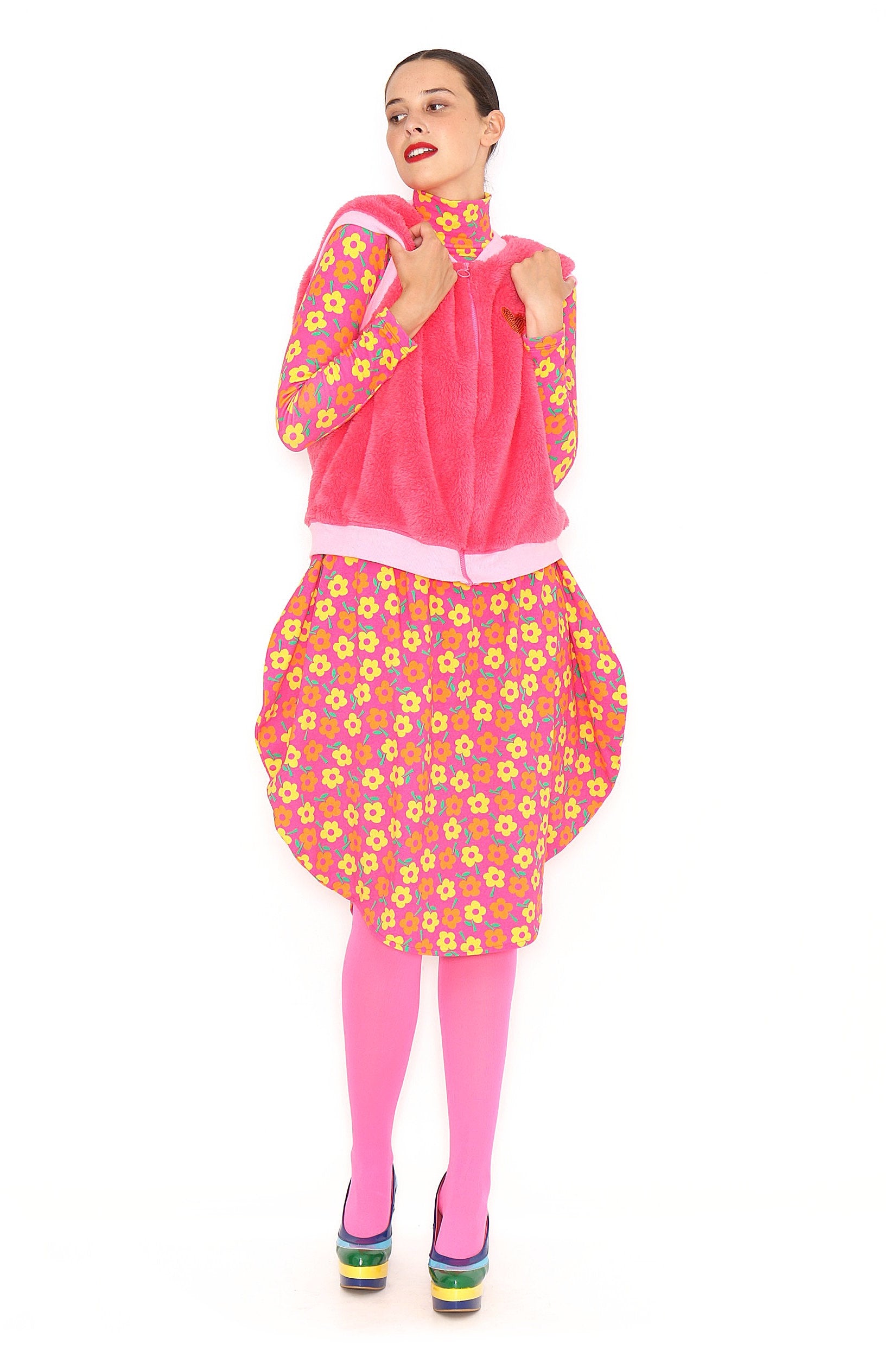 CHALECO PELUCHE FUCSIA