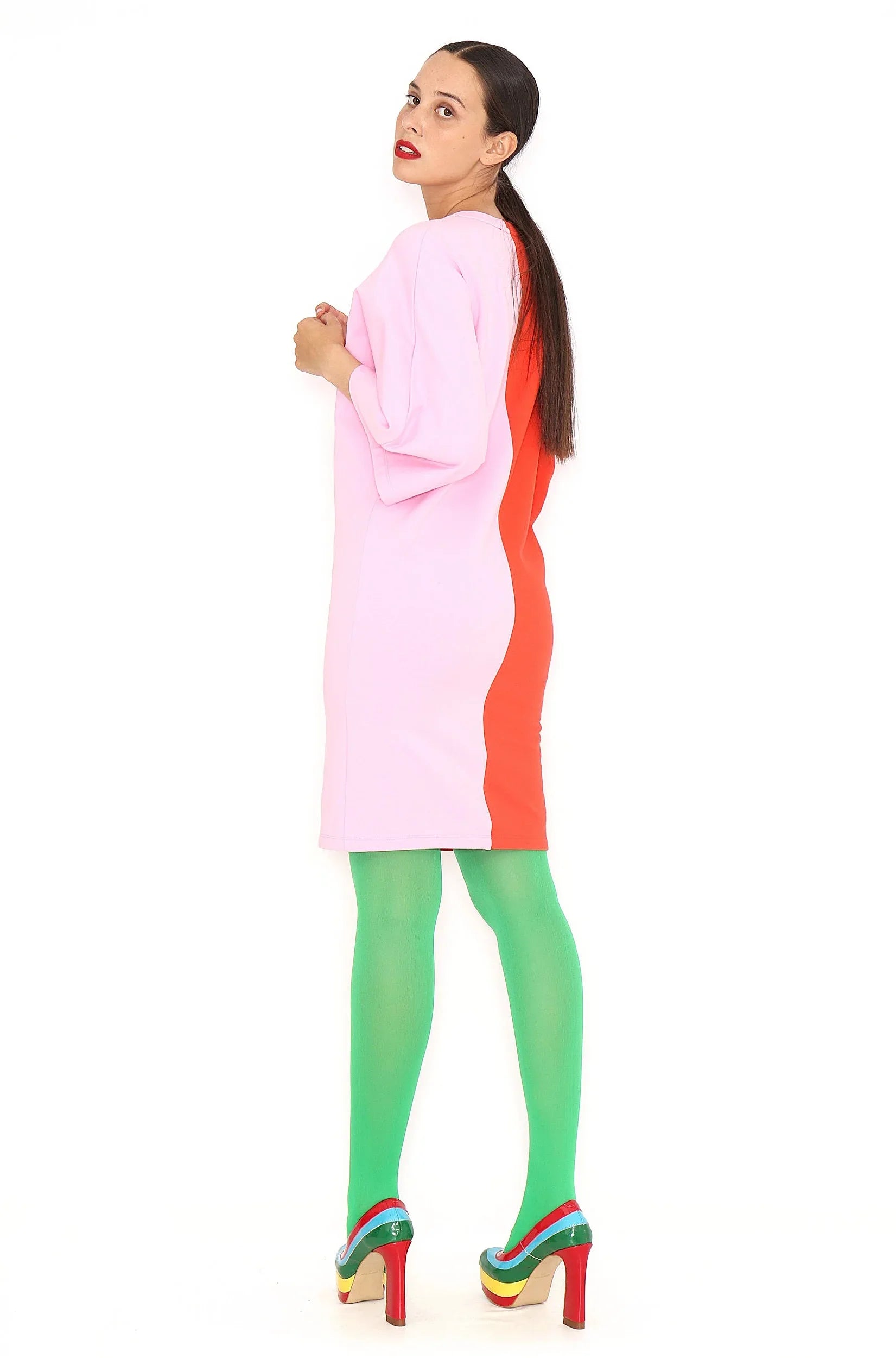 VESTIDO BICOLOR CORAZON - Agatha Ruiz de la Prada