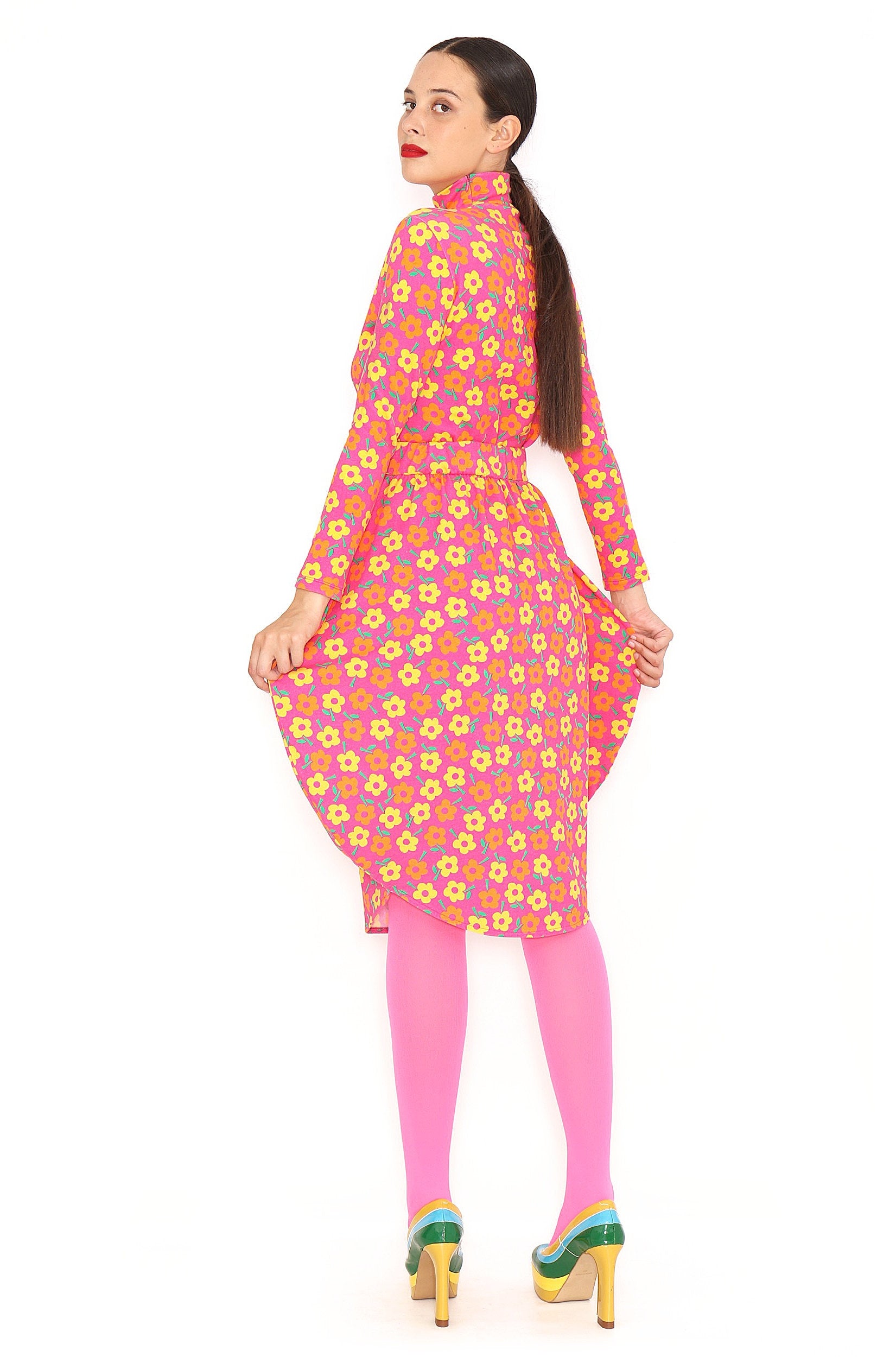 FALDA CIRCULO FLORES