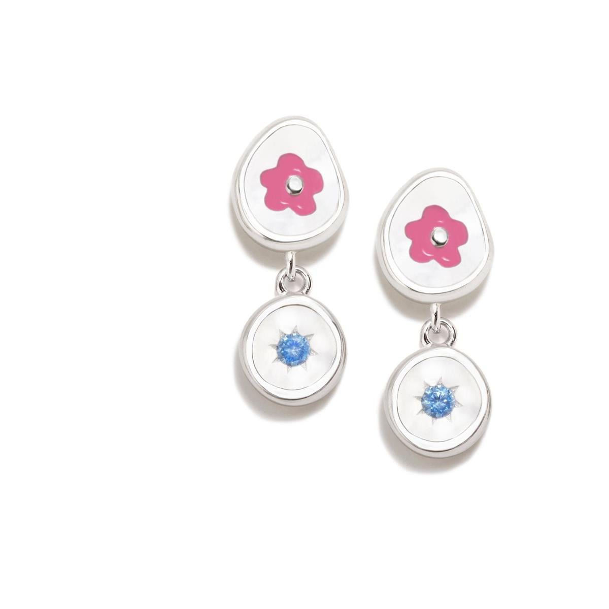 PENDIENTE DOBLE DIDO FLOR