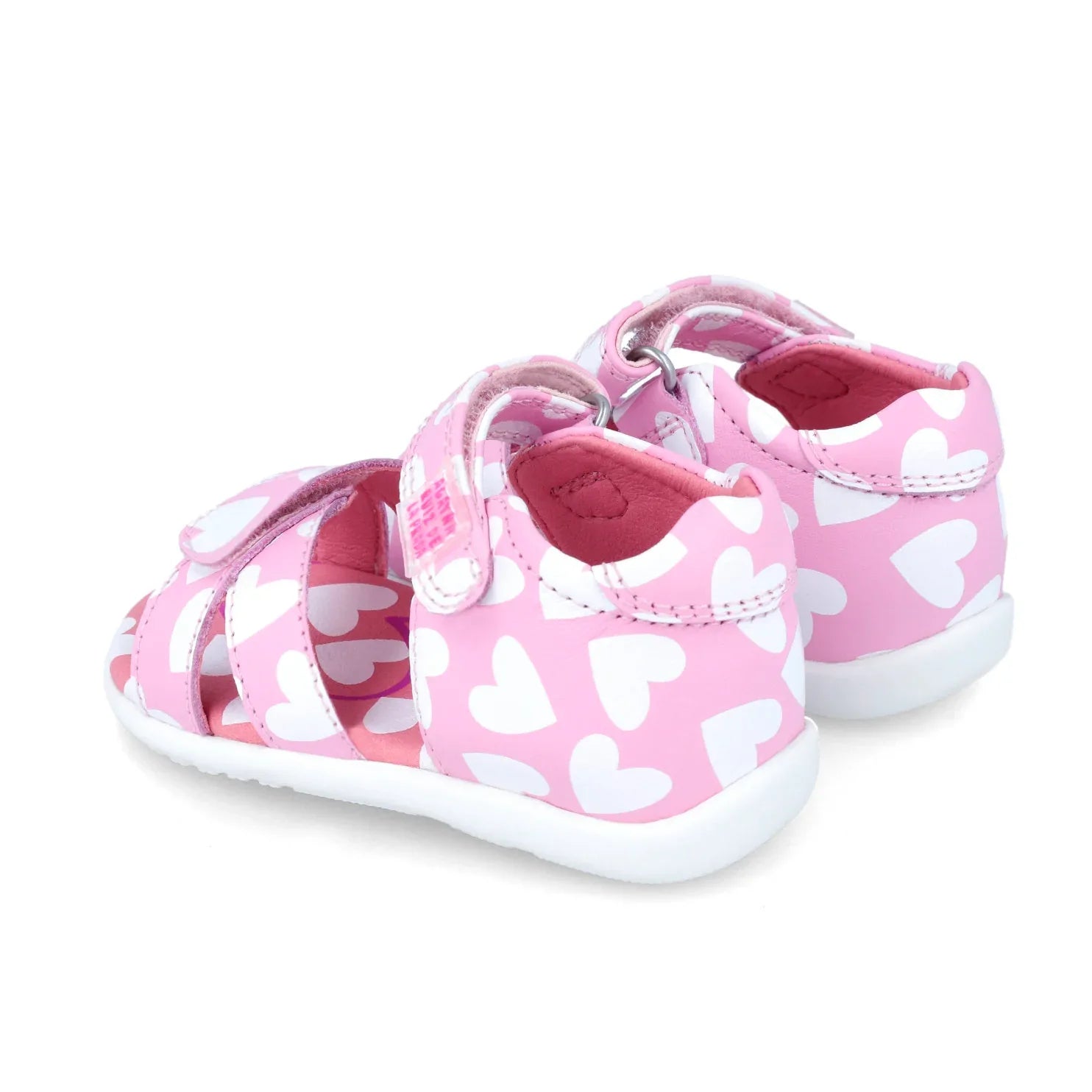 SANDALIA ROSA CORAZONES BLANCOS - Agatha Ruiz de la Prada