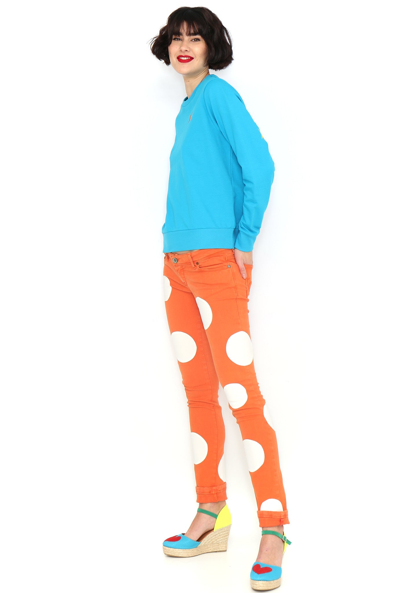 SUDADERA BASICA TURQUESA - Agatha Ruiz de la Prada