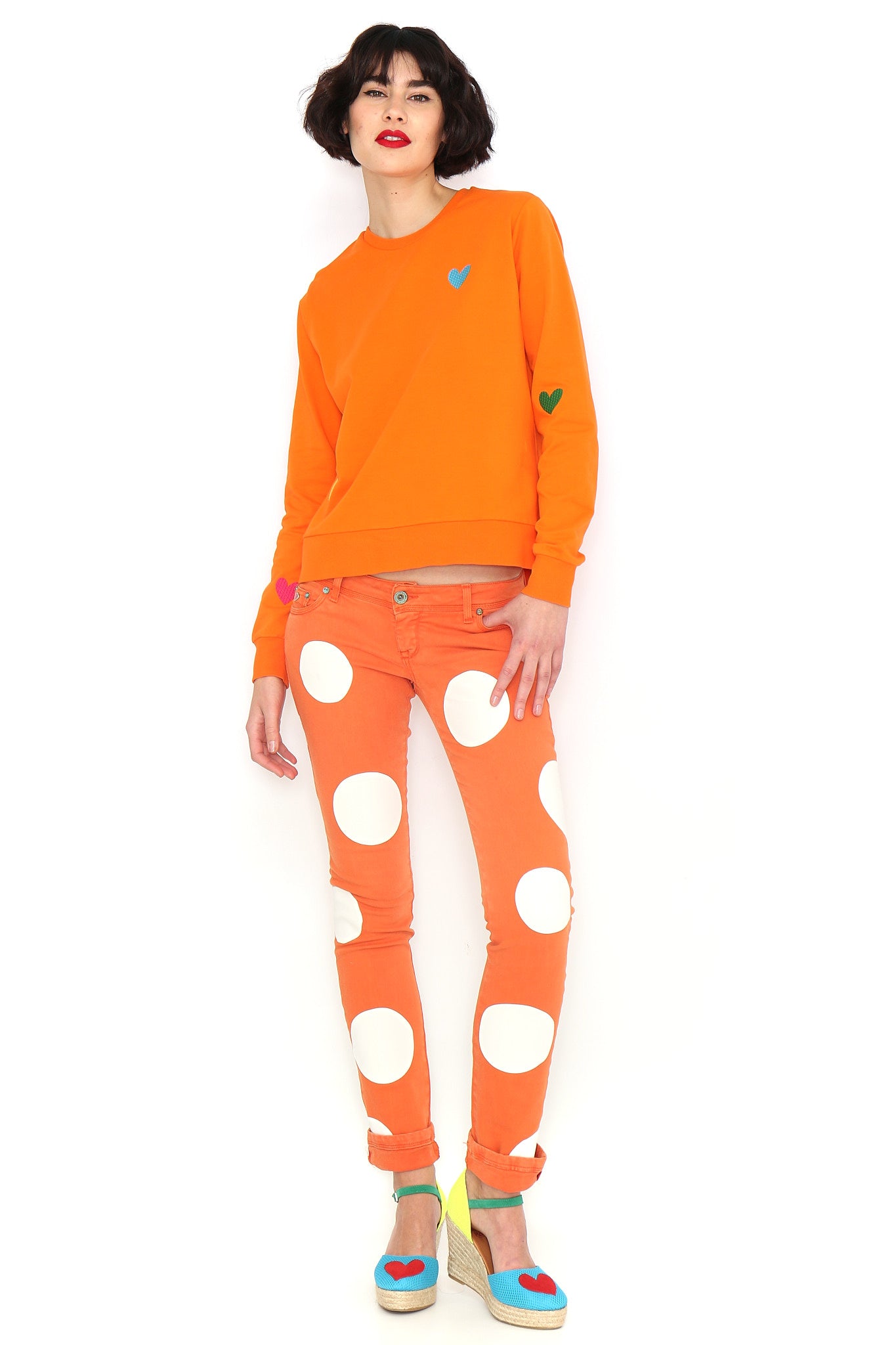 SUDADERA BASICA NARANJA