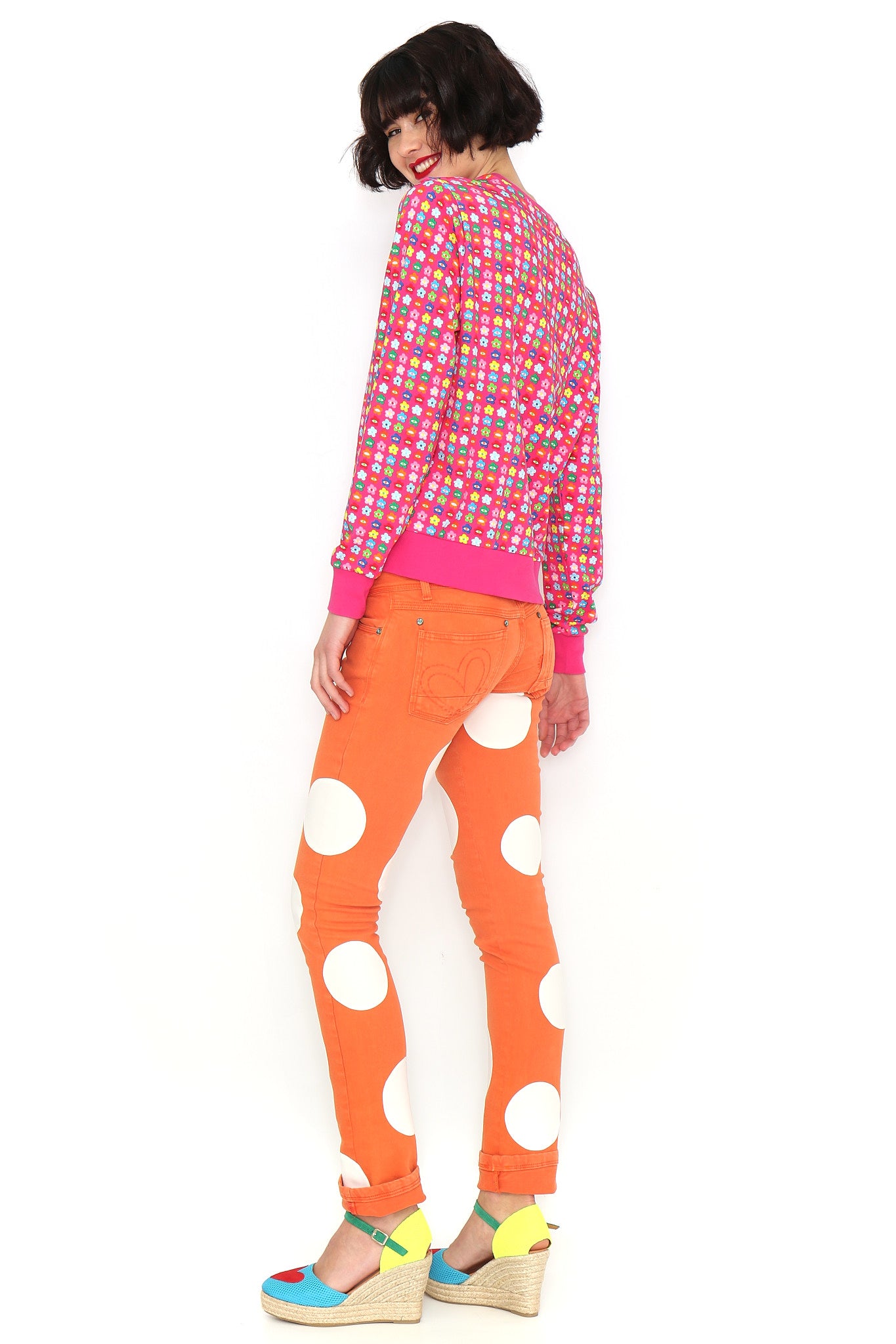 SUDADERA ESTAMPADA FUCSIA