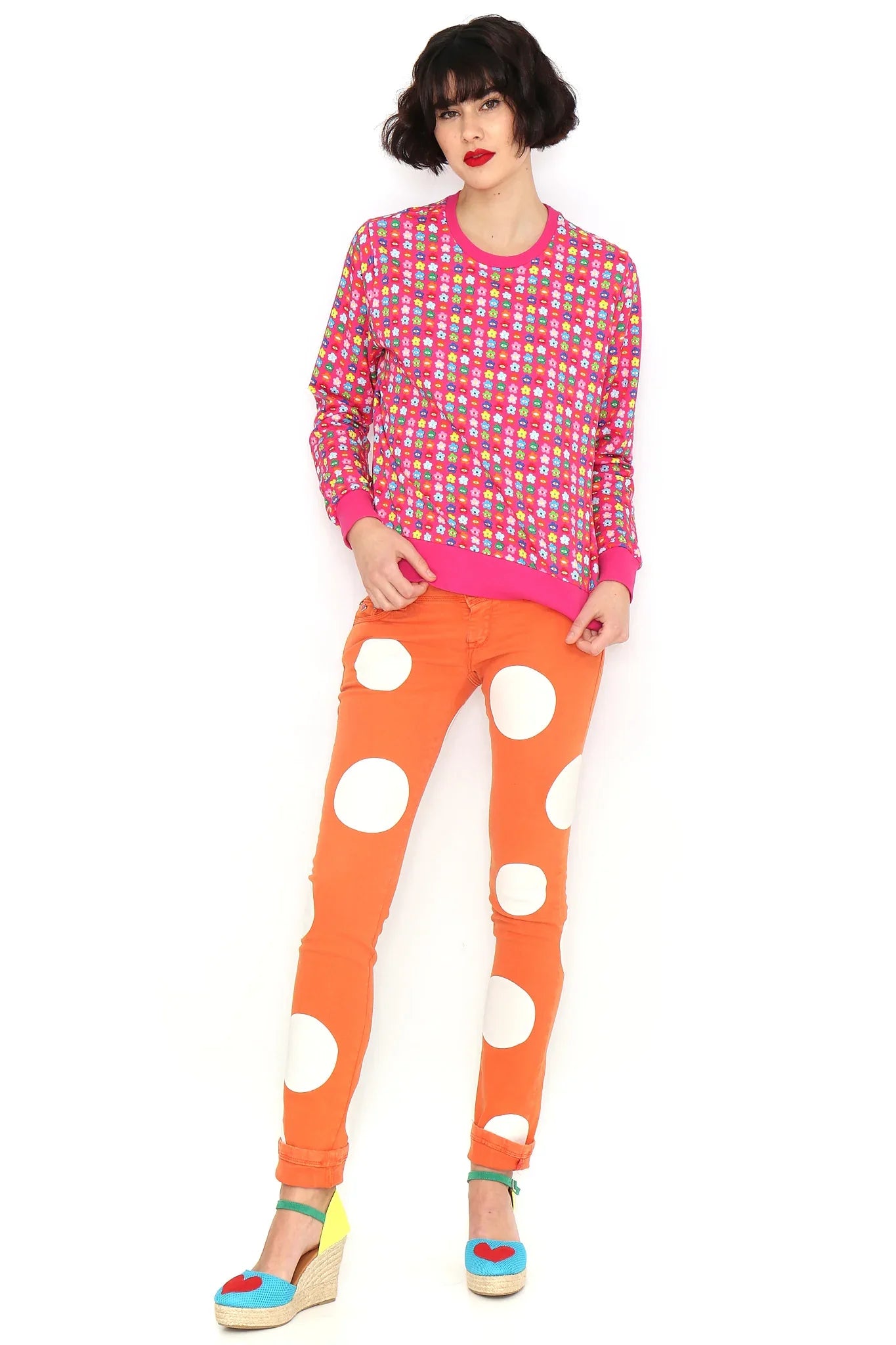 SUDADERA ESTAMPADA FUCSIA - Agatha Ruiz de la Prada