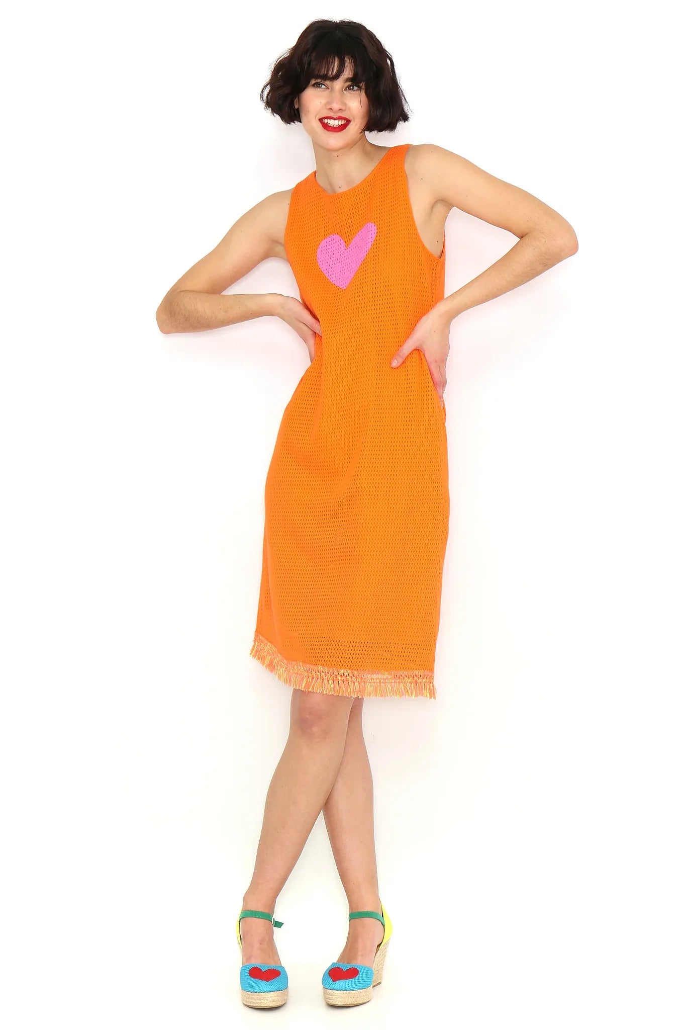 VESTIDO NARANJA FLECOS - Agatha Ruiz de la Prada