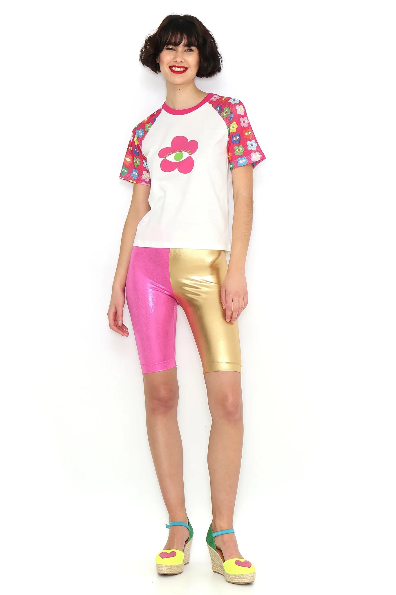 CAMISETA FLOR MANGAS ESTAMPADAS - Agatha Ruiz de la Prada